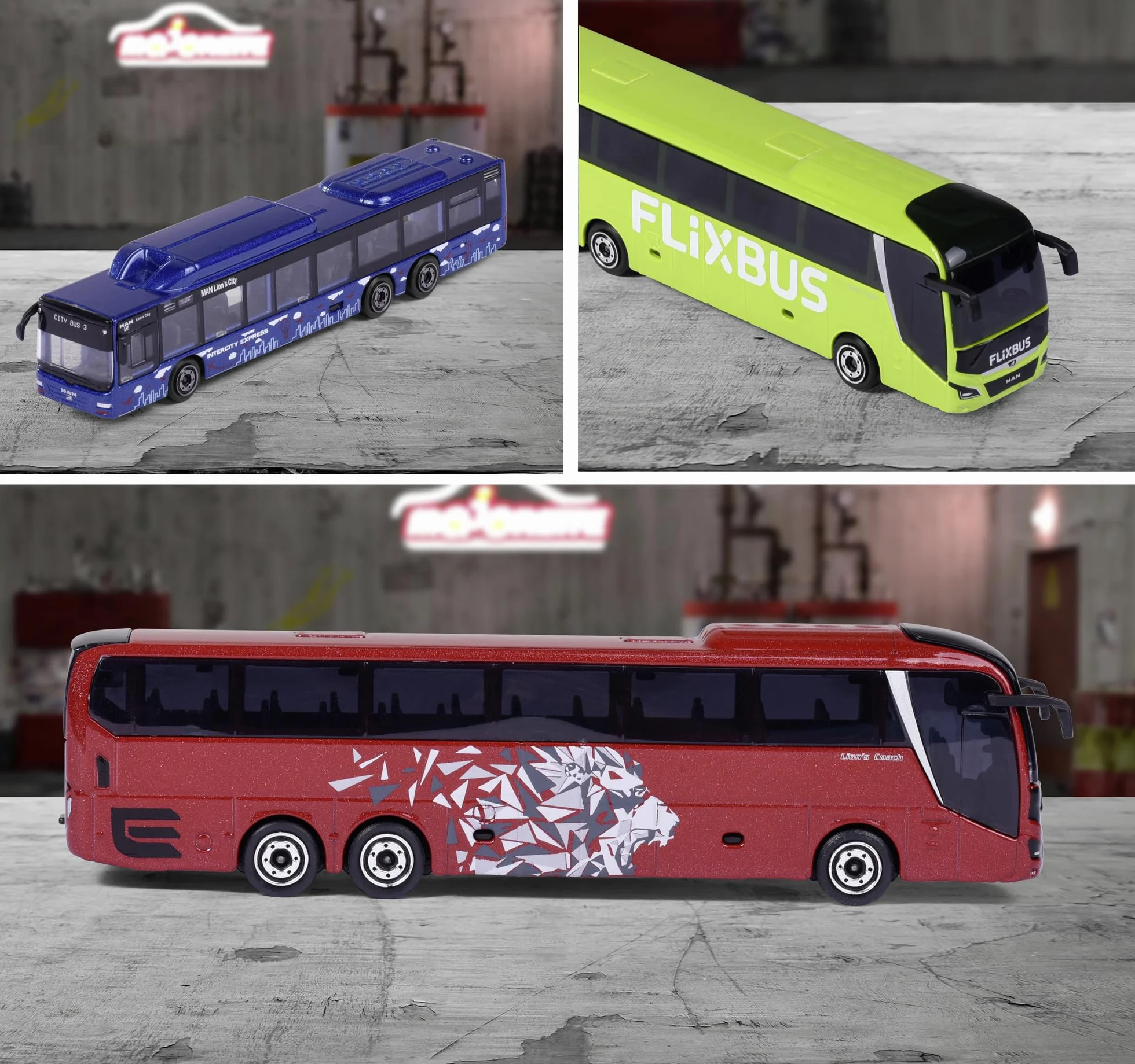 Majorette City Bus Model Autobusu, Wielokolorowy, 13 cm, 212053159