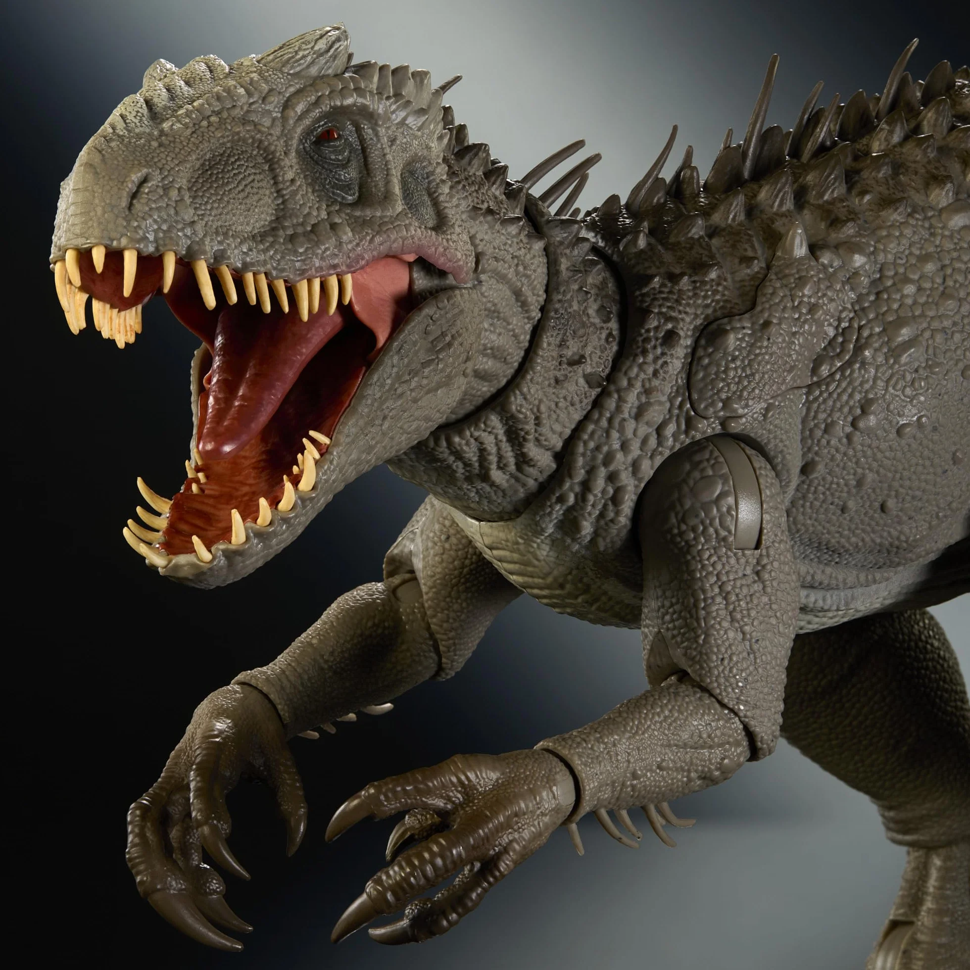 Mattel Jurassic World Kolekcja Hammonda Indominus Rex Dinozaur, duża figurka deluxe, punkty ruchu, wymienne szpony i „implant do śledzenia”, zabawka dla dzieci 8+, fanów i kolekcjonerów, JKG98