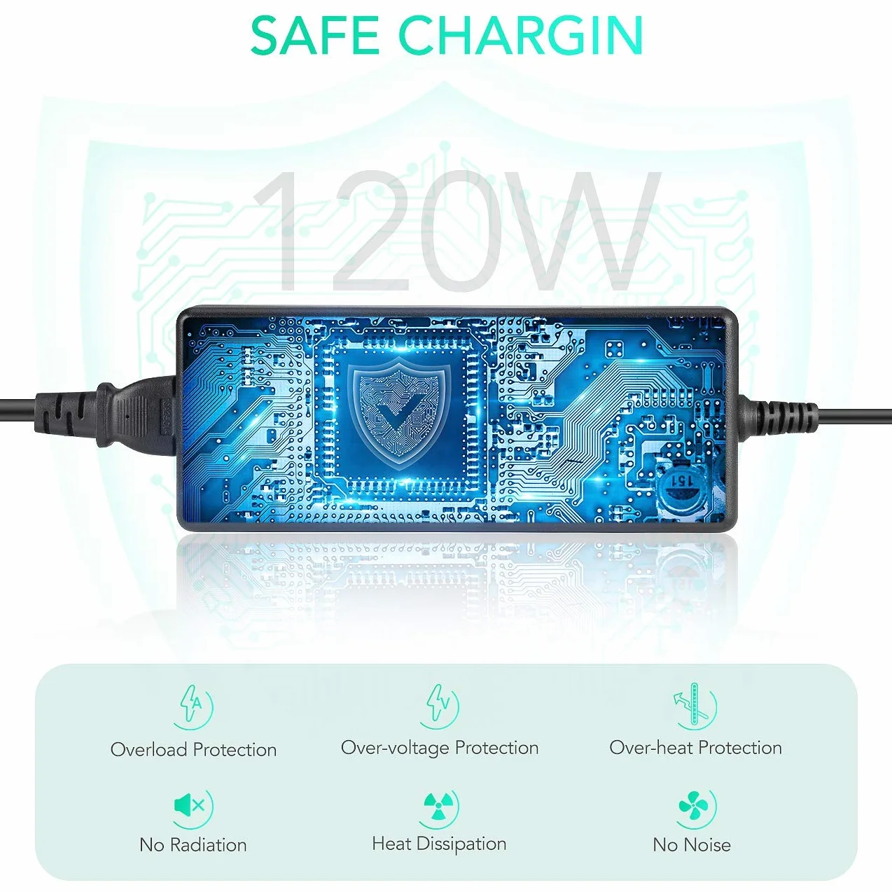 AGPTEK adapter sieciowy, przetwornica napięcia od 100 do 240 V na 12 V/10 A, falownik z gniazdem zapalniczki do kompresora lodówki, lamp LED i wentylatorów