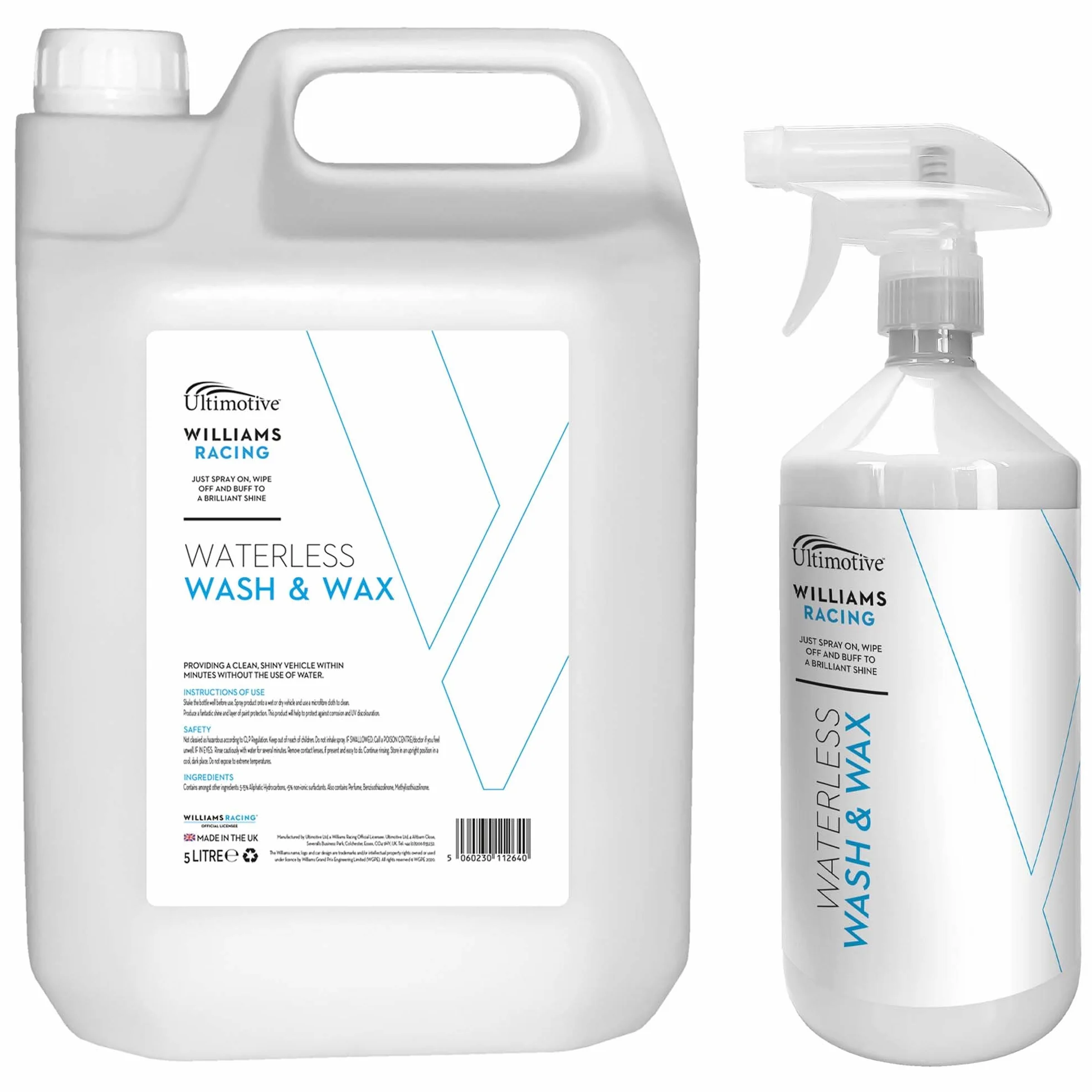 Williams Racing bezwodny zestaw do mycia i woskowania samochodu 1 l + butelka wielokrotnego napełniania 5 l