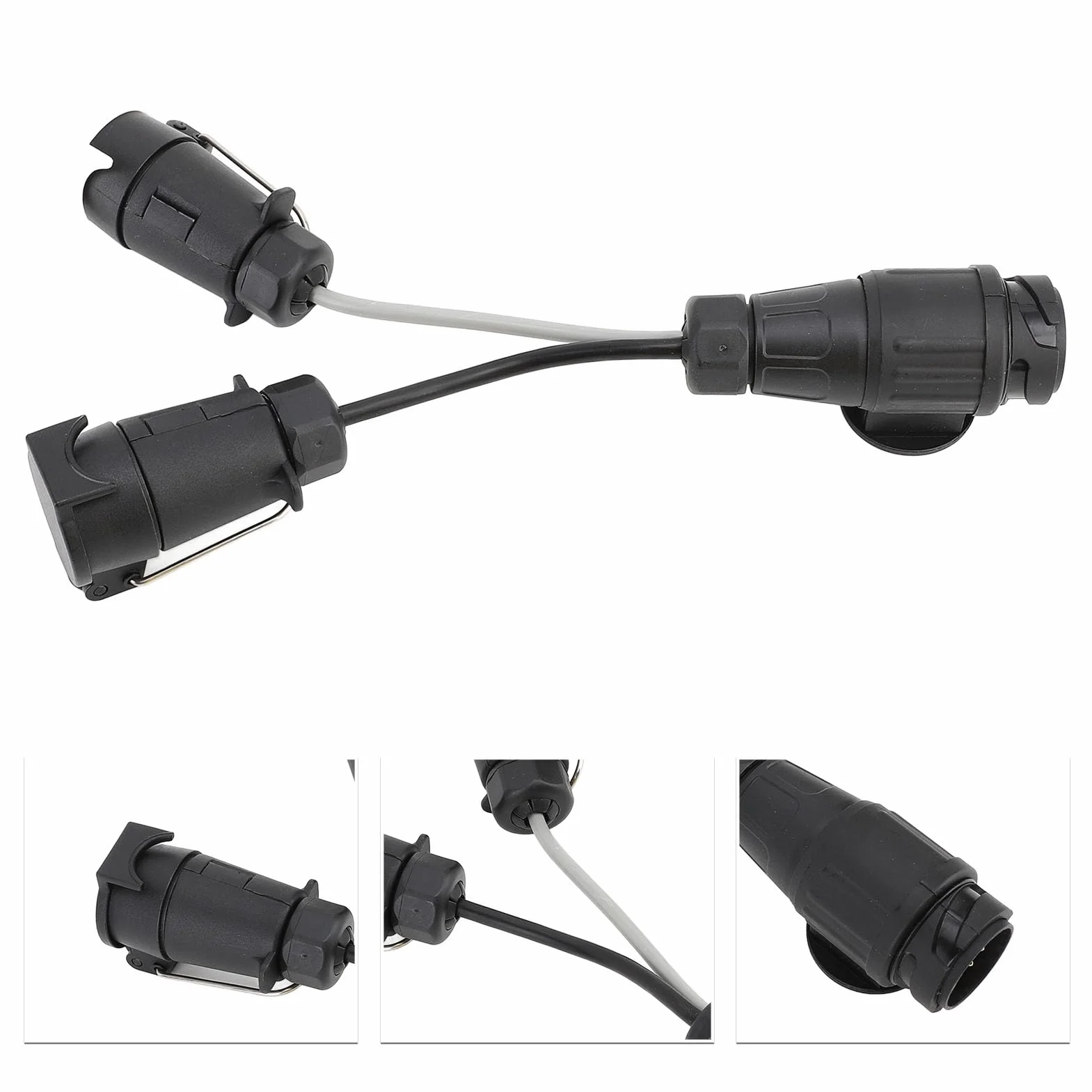 Adapter przyczepy 12 V podwójne gniazdo holownicze 7-pin 13-pin