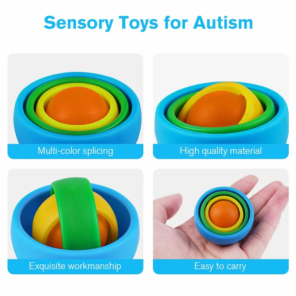 Ainiv Fidget Spinner, zabawka 3D, obrotowa kostka, obrotowa kostka, fidget spinner, zabawka sensoryczna do gier interaktywnych