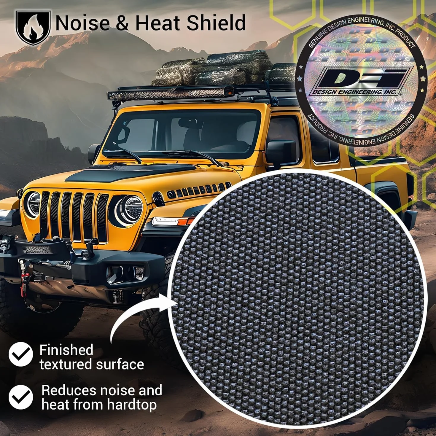 Design Engineering 50185 biały zestaw wygłuszający matę boom kompatybilny z Jeep Gladiator JT (2020-up)