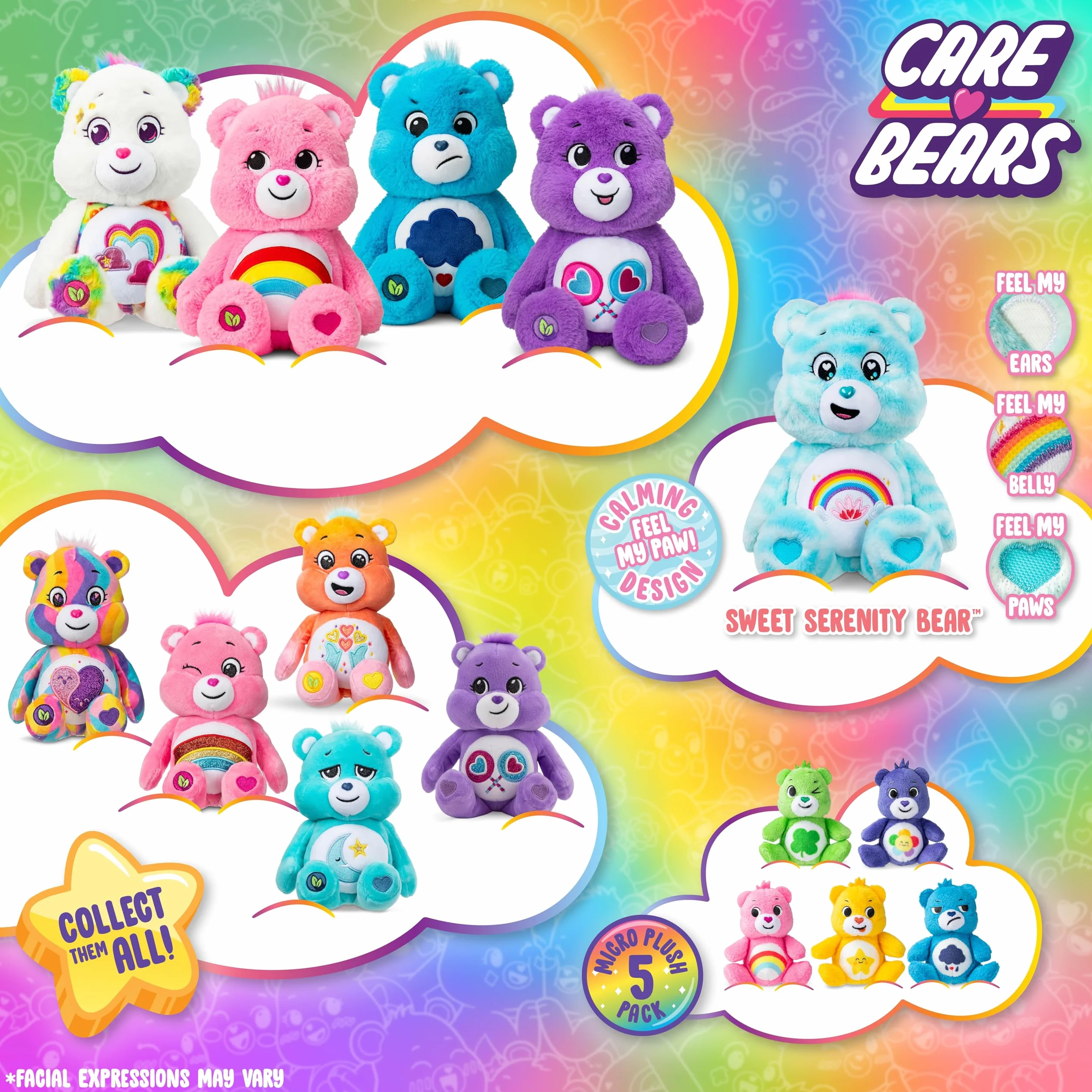 Care Bears - Basic Fun Thankful Heart Bear 22 cm plusz – błyszcząca plakietka w kształcie serca – miękka przytulanka dla dzieci i kolekcjonerów od 3 lat