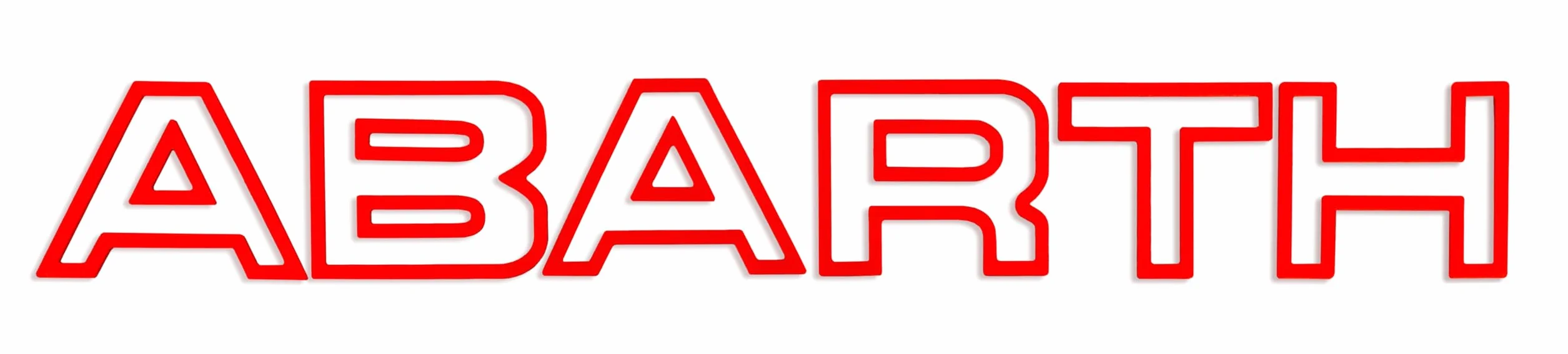Abarth napis na przednią kratkę FIAT 500 ABARTH oryginalny styl dekoracja logo czerwony