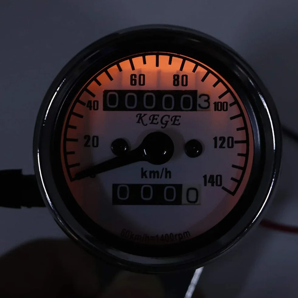 Motocykl podwójny prędkościomierz lampka nocna, uniwersalny prędkościomierz motocyklowy, licznik kilometrów 12 V licznik nocny