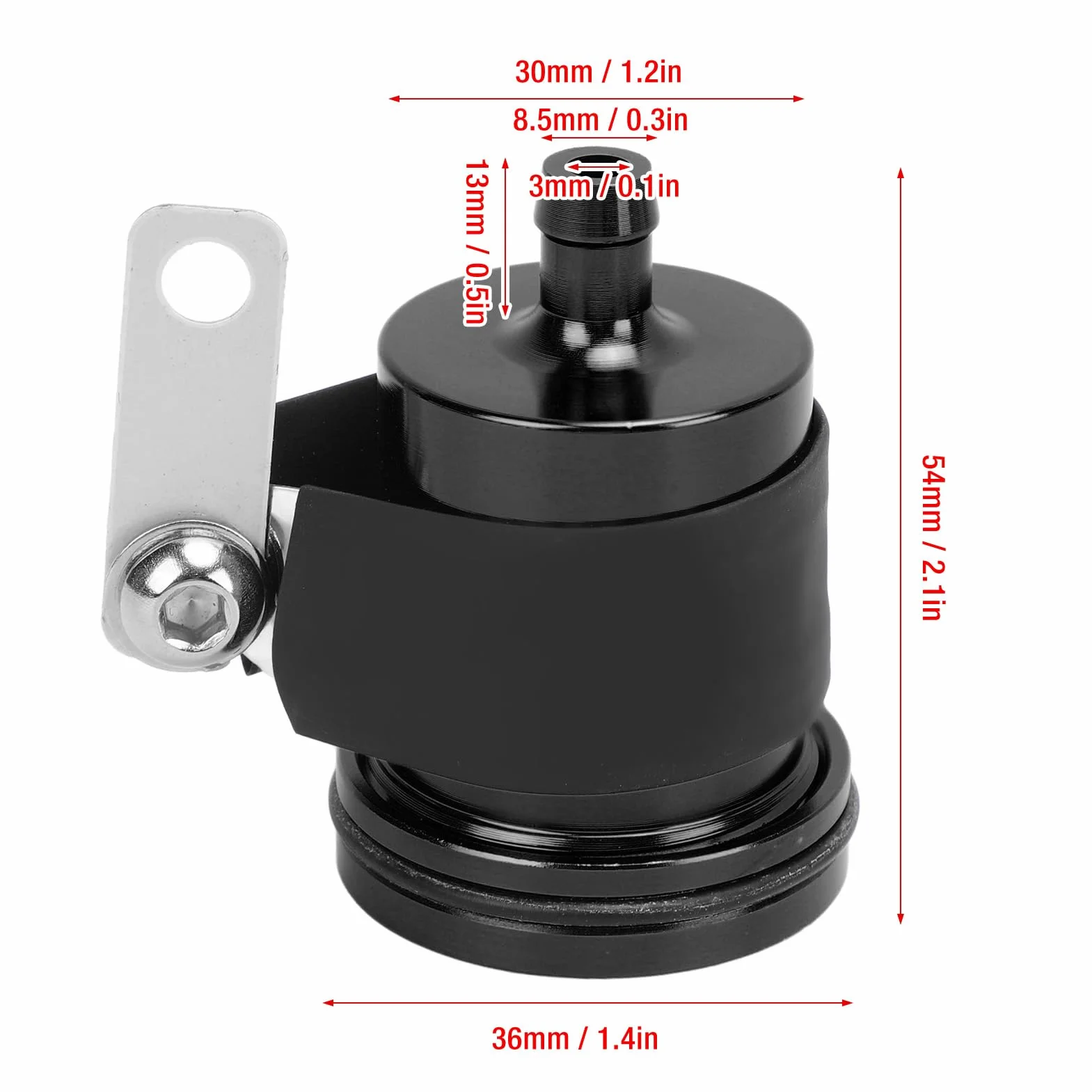 Zbiornik Płynu Hamulcowego Motocykla Uniwersalny Aluminiowy Cylinder Hamulcowy Kubek dla YZF R1 R3 R6 R25 R15 R125 600R 40ml Uniwersalny Zbiornik Płynu Hamulcowego Motocykla