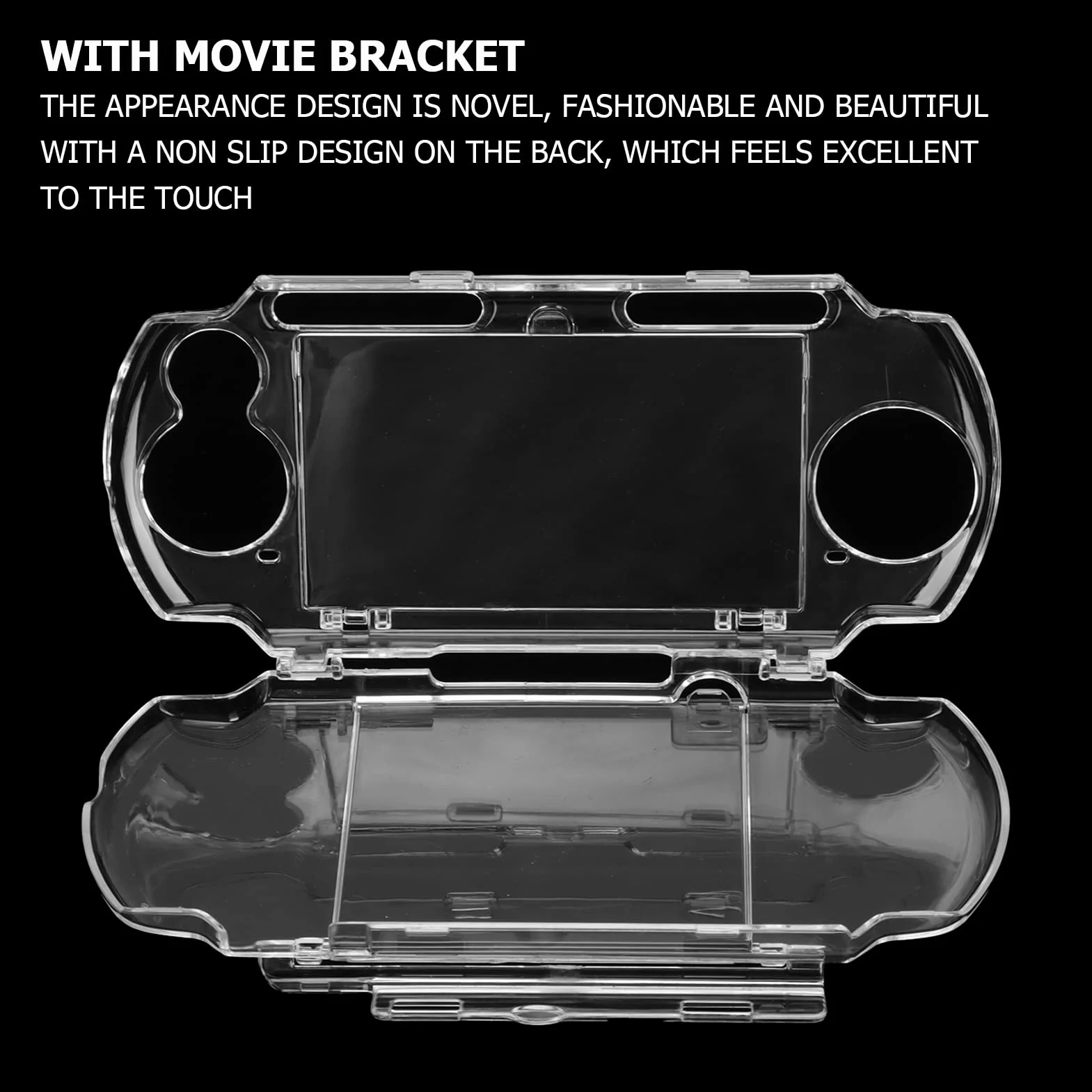 PSPCase psp case Universal Protective Case, Stylish zapobiegają Szorszowi przezroczystą przezroczystą skorupę ochronną z Wspornikiem Filmowym dla PS P, Actionkameraväskor