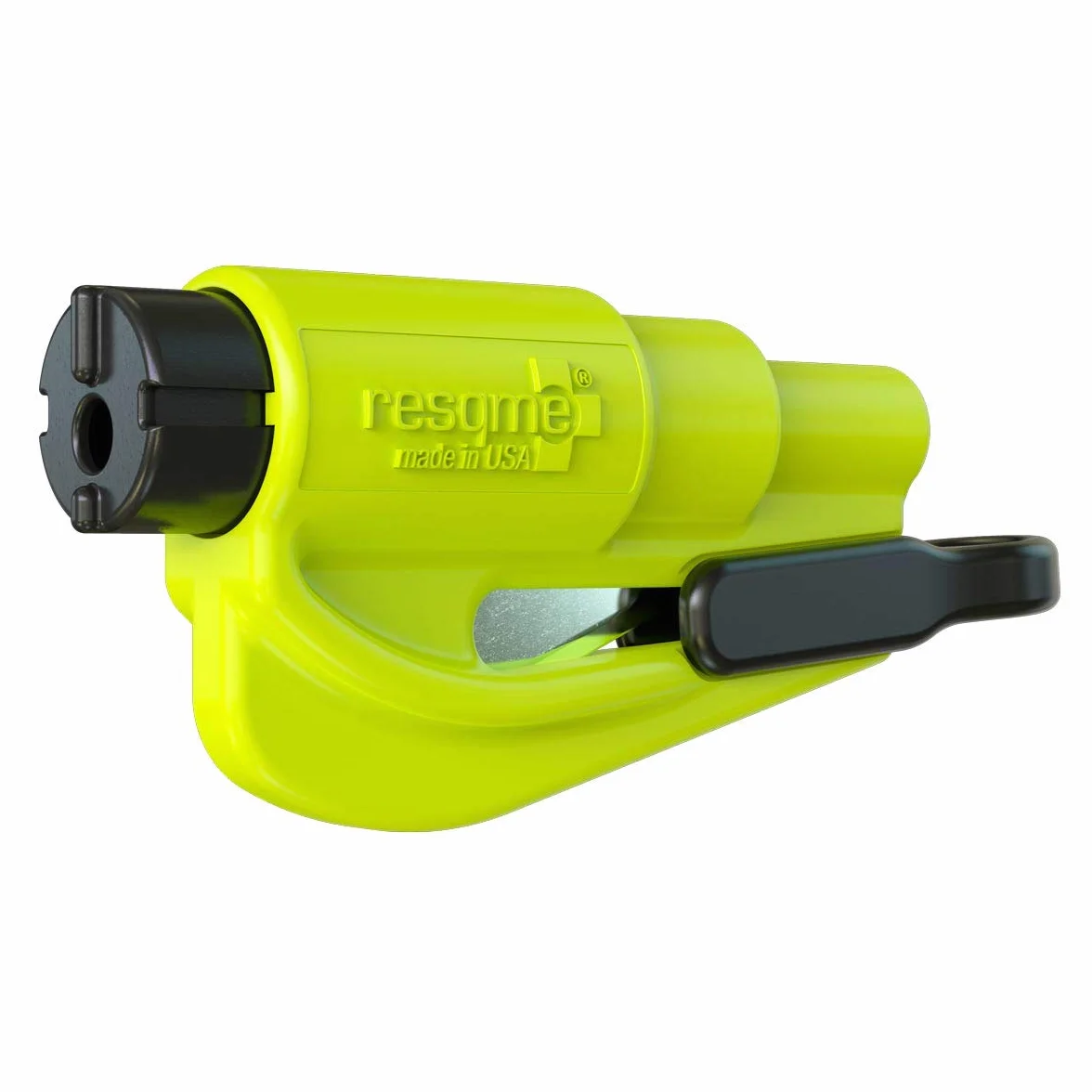 resqme Accessory Pack The Original Emergency Keychain Car Escape Tool, 2-in-1 Seatbelt Cutter and Window Breaker, Made in USA With Visor Clip, Lanyard, Keyring and Cable Tie - Yellow