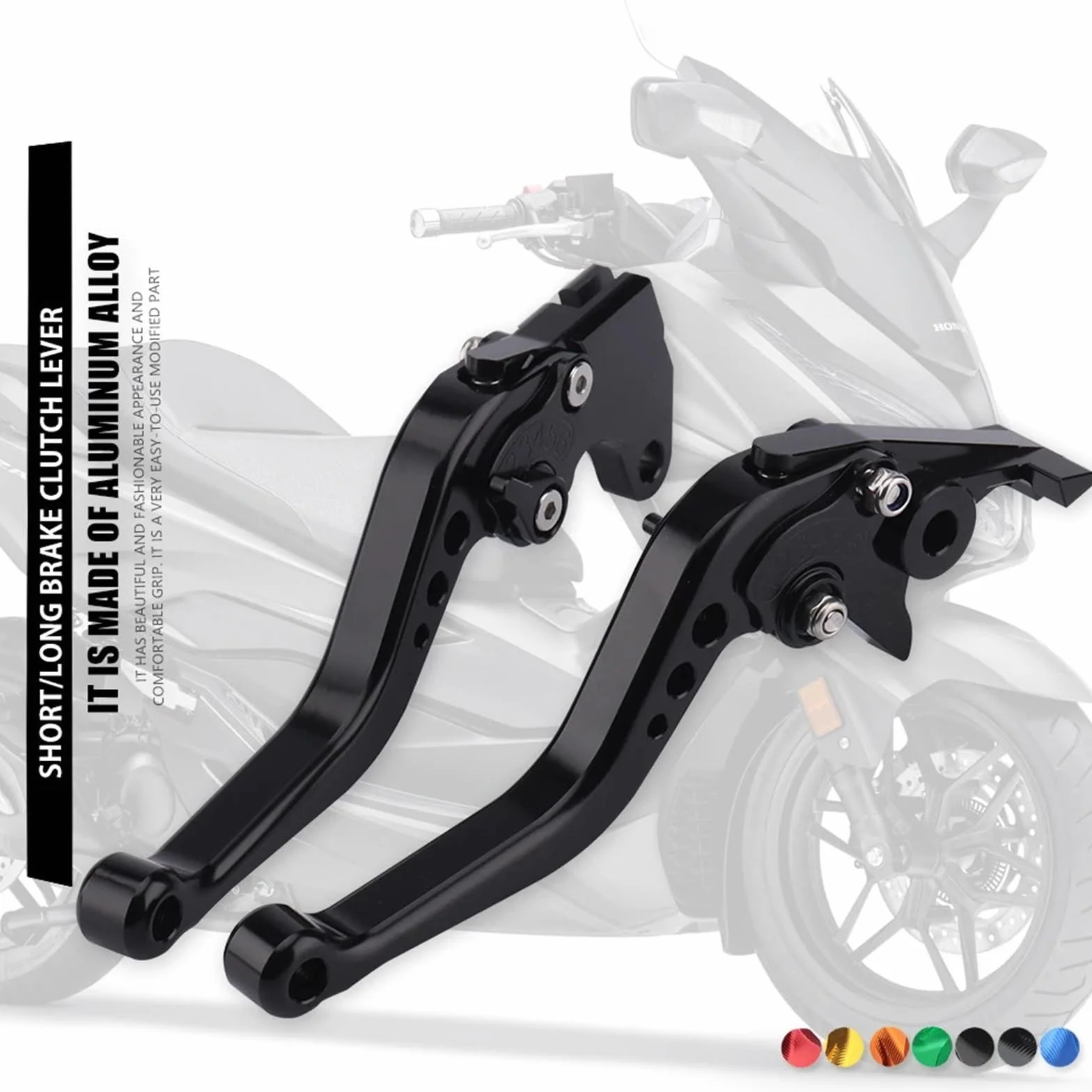 Regulowane dźwignie hamulcowe i sprzęgła do HONDA ADV 350 X-ADV 750 Forza 350 Forza 750 2021-2022 Short Silver