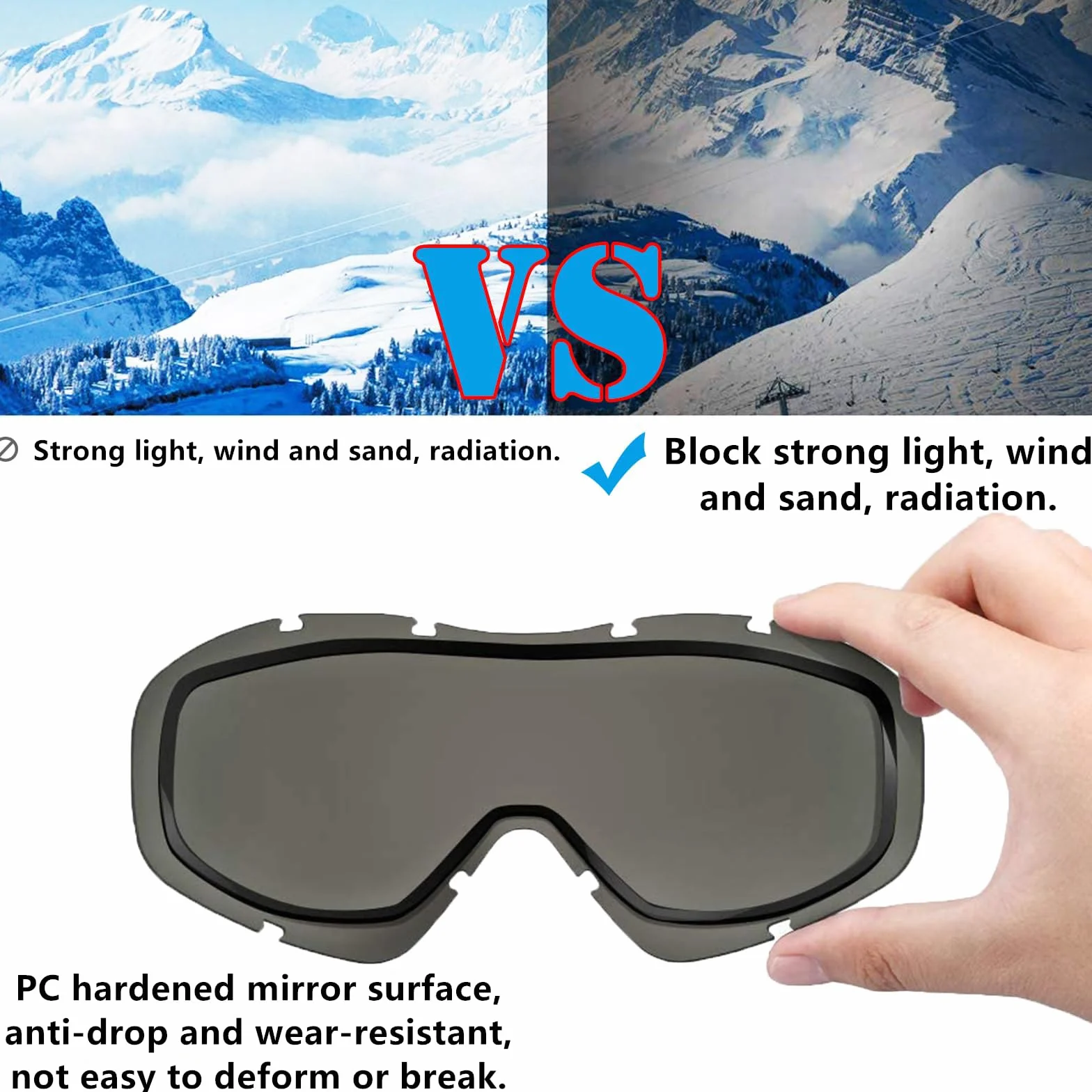 gotyou Okulary motocrossowe, motocyklowe, do jazdy na motocyklu, snowboardzie, snowboardzie, crossu, z wyściółką piankową, do uprawiania sportów na świeżym powietrzu