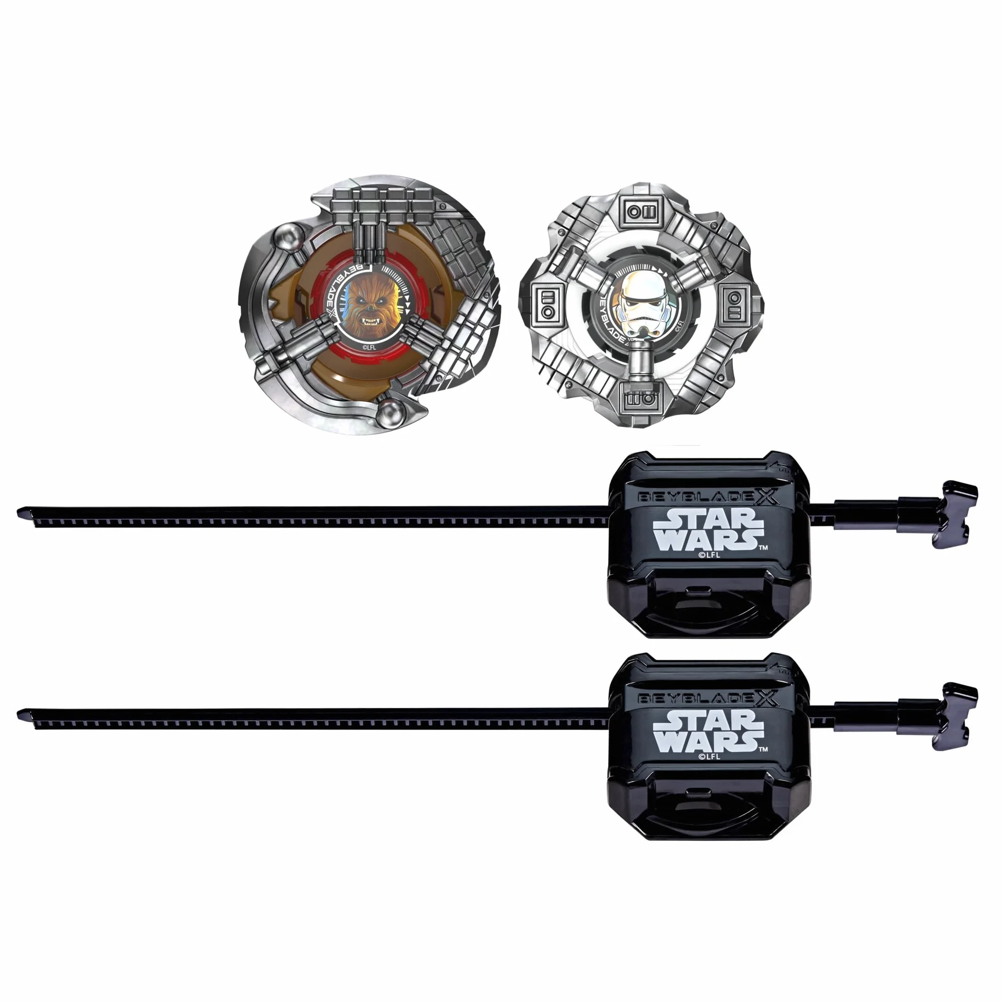 Beyblade X i Gwiezdne wojny Collab, Chewbacca 4-80LF kontra Stormtrooper 5-70B