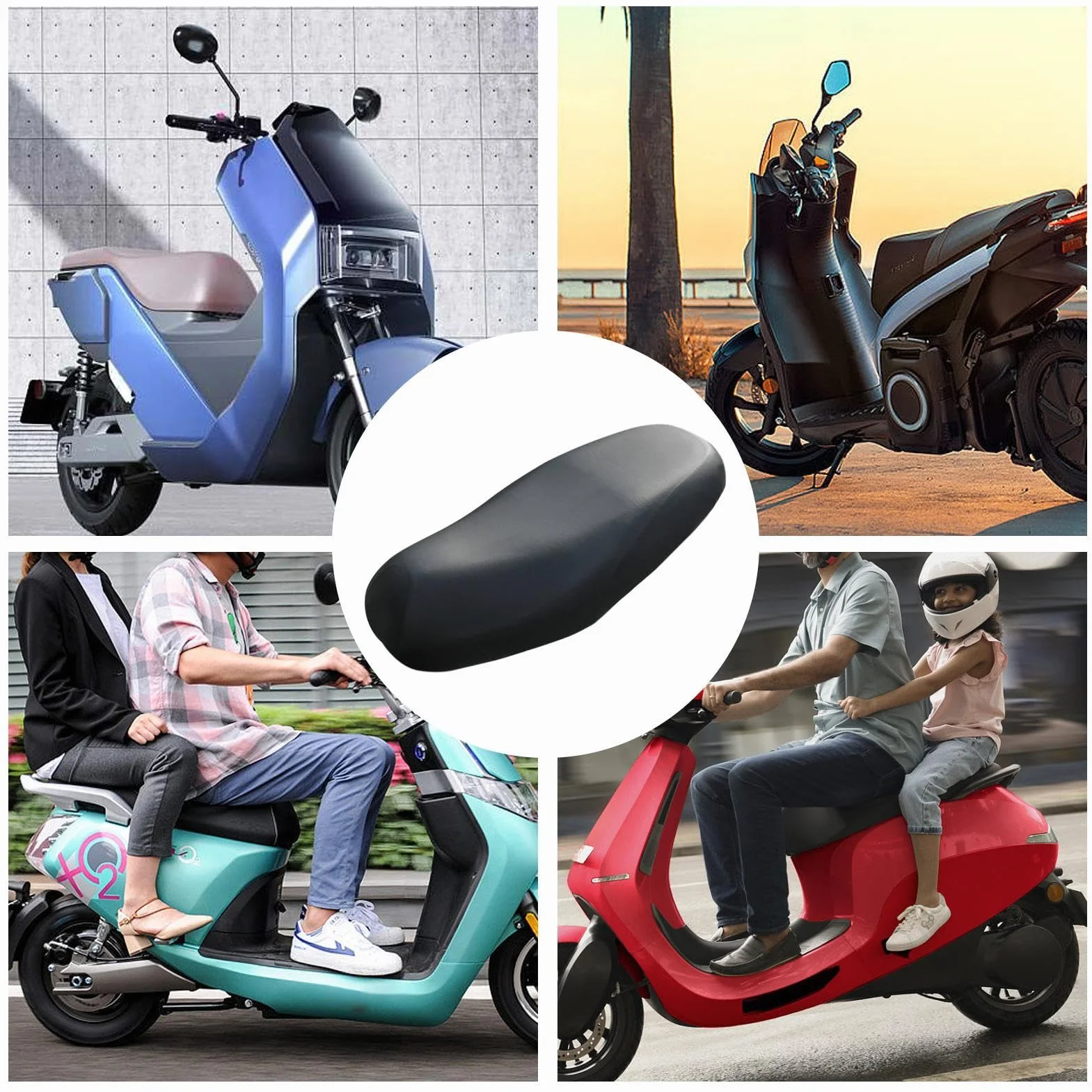 Poszewka na poduszkę motocyklową – elastyczny na siedzenie na długie przejażdżki, antypoślizgowy motorower do roweru elektrycznego, skutera