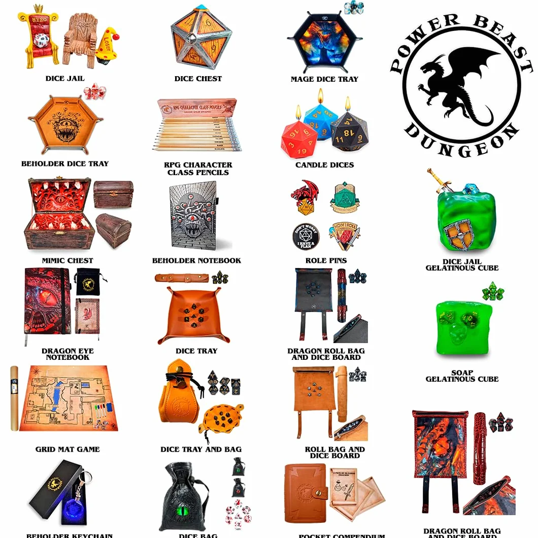 Dungeon Mimic pudełko do przechowywania kości skrzyniowych ze szklanym okiem, miniaturami i akcesoriami do lochów i smoków, prezent D&D, DND, Dungeon Master, mieści do 5 zestawów kości