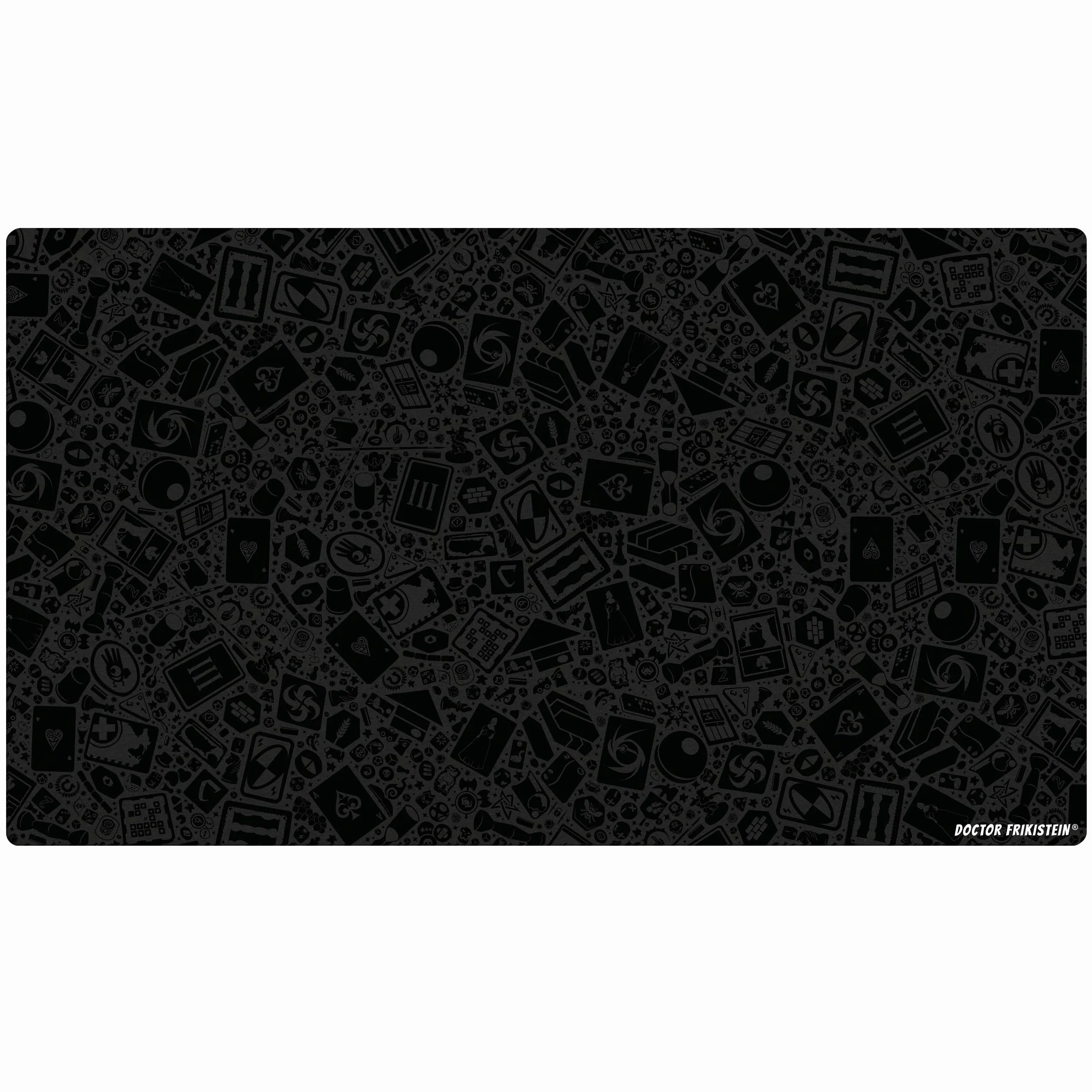 Neoprene Play MAT | mata do gier planszowych, kostek i kart, 140 x 80 cm, wodoodporna, antypoślizgowa i zwijana, dla graczy, czarna