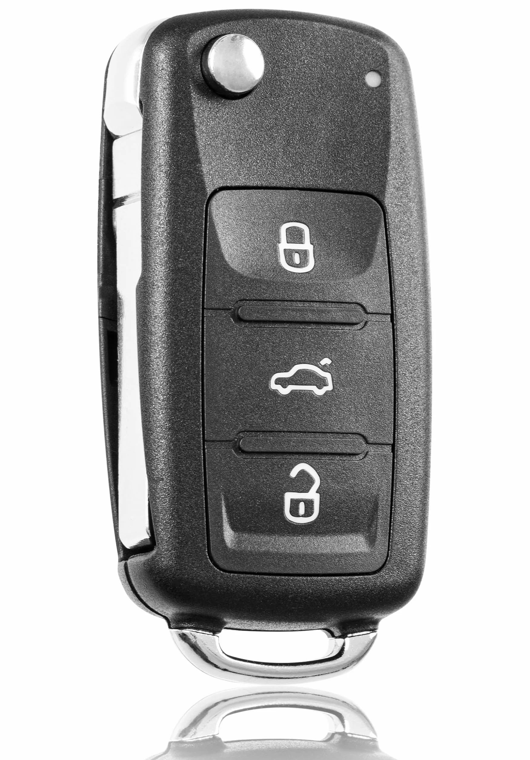 FINTERRY Obudowa Kluczyka Samochodowego kompatybilna z Volkswagen Golf Polo Tiguan Passat Skoda Octavia Superb Seat Leon Ibiza 3 Przyciski