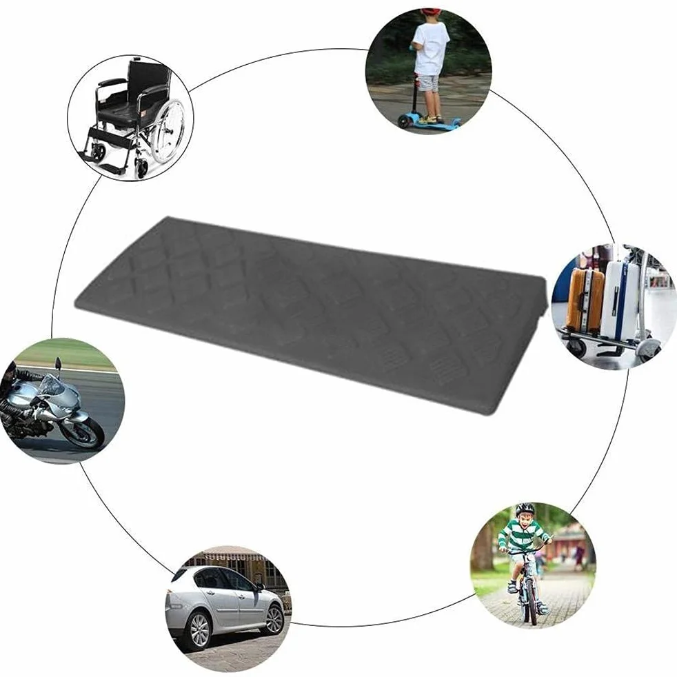Rampa gąsienicowa, lampa próg samochodu lekki, antypoślizgowy, przenośny plastikowy uchwyt na krzesło samochodowe przyczepa rower motocykl skuter (losowy kolor)