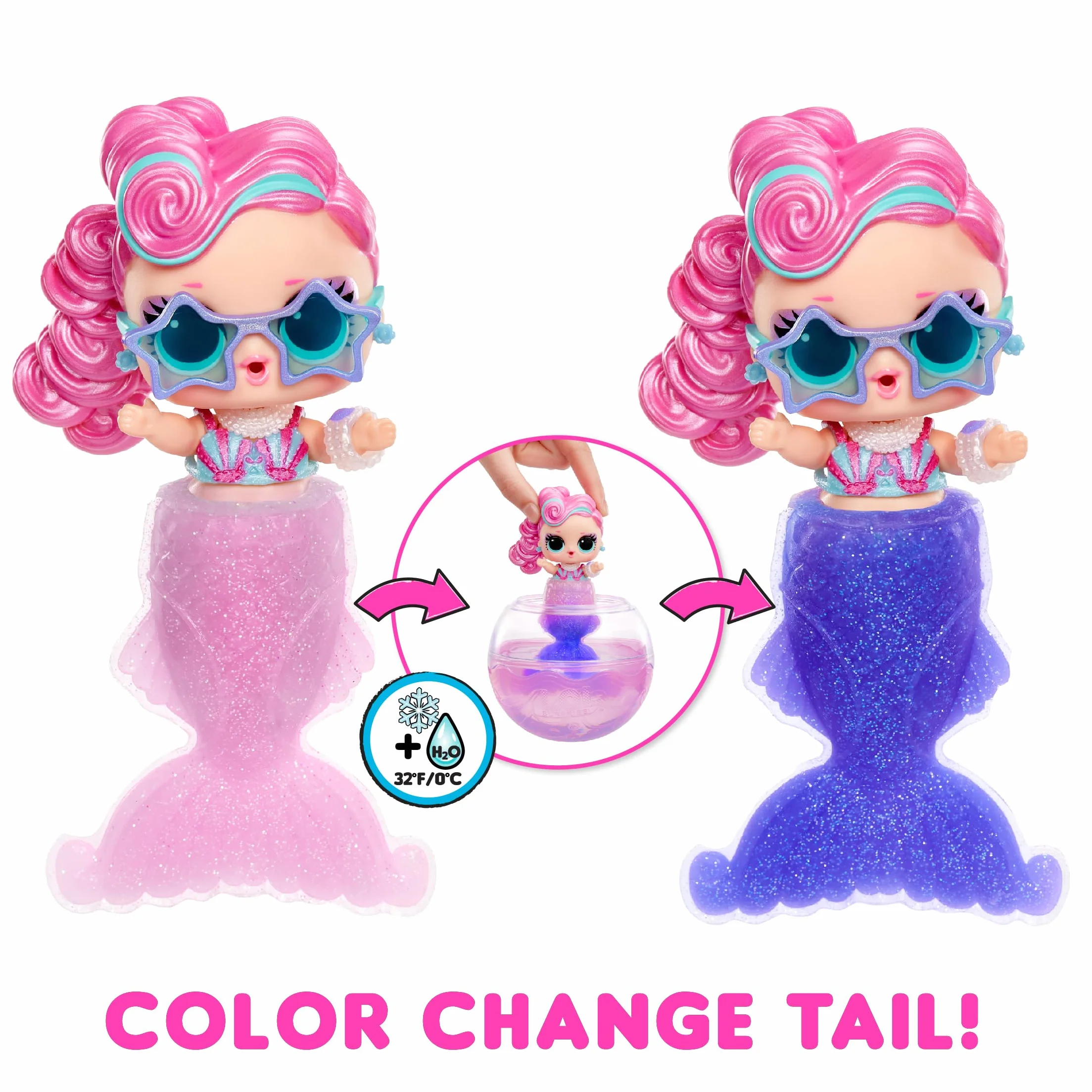 L.O.L. Surprise! Mermaids Tots - Modne Maluchy ze Zmieniającymi Kolor Ogonami - Odpowiednie dla Kolekcjonerów, Dziewczynek i Chłopców w Wieku 4+