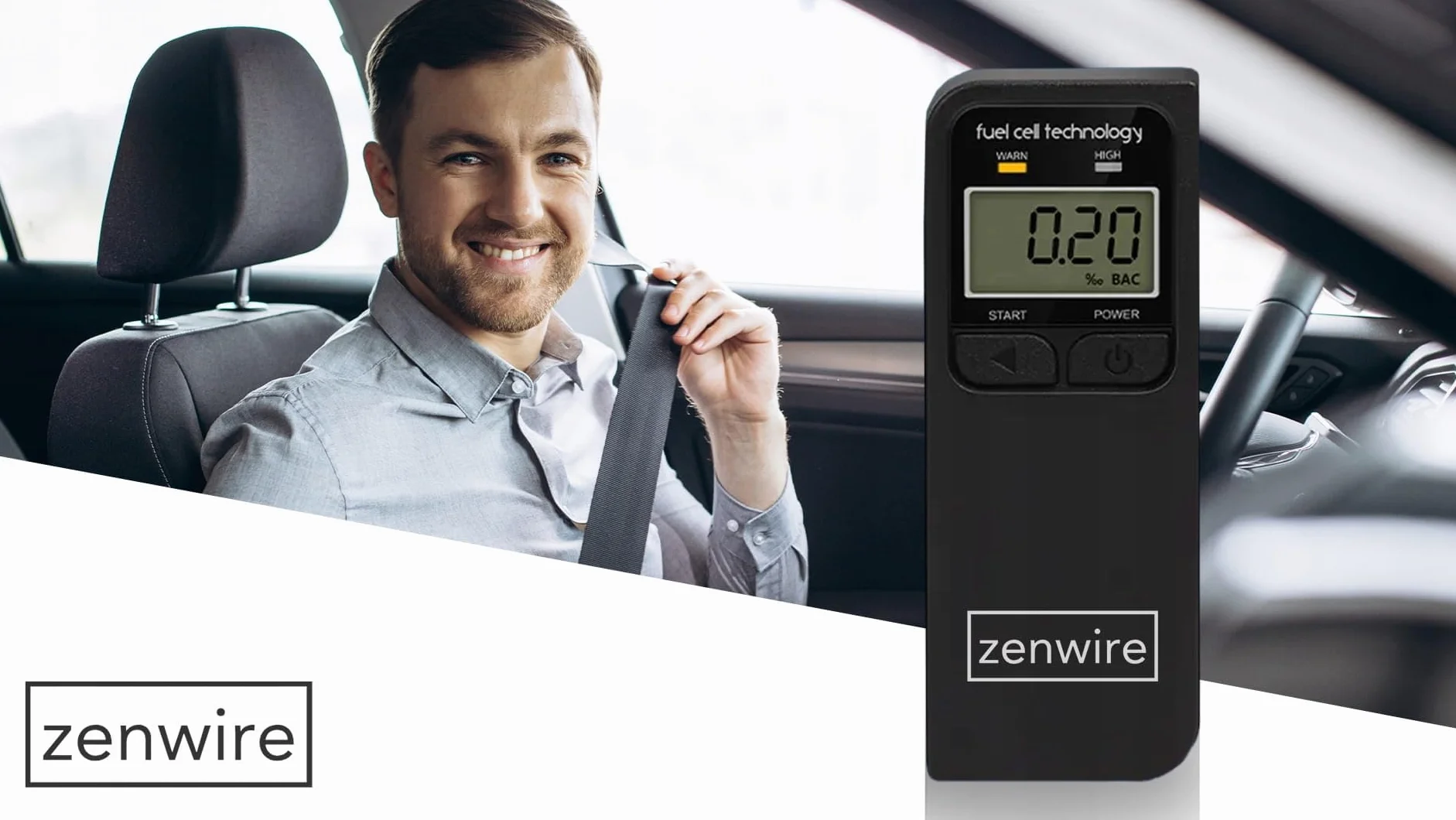 Alkomat Zenwire F4 Profesjonalny Elektrochemiczny z Wyświetlaczem LCD 5 Ustnikami