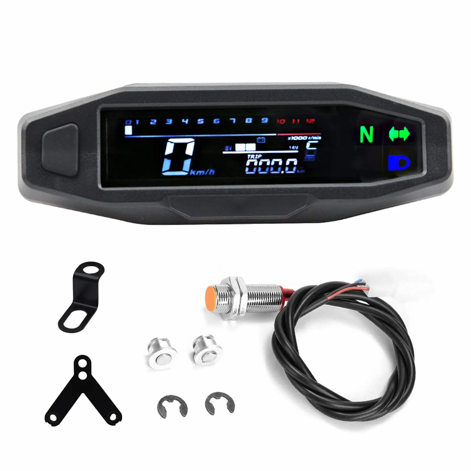Cyfrowy tachometr LCD RPM miernik uniwersalny do motocykla prędkościomierz akcesoria