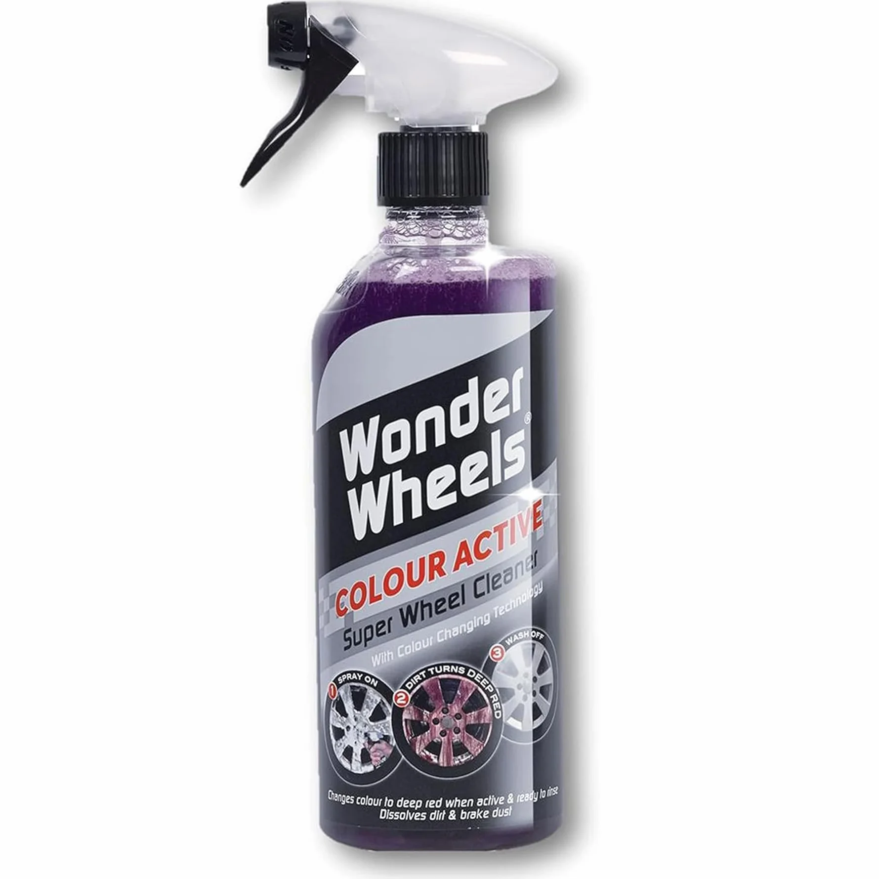 Wonder Wheels Kolorowy Aktywny Płyn do Czyszczenia Kół, 600ml