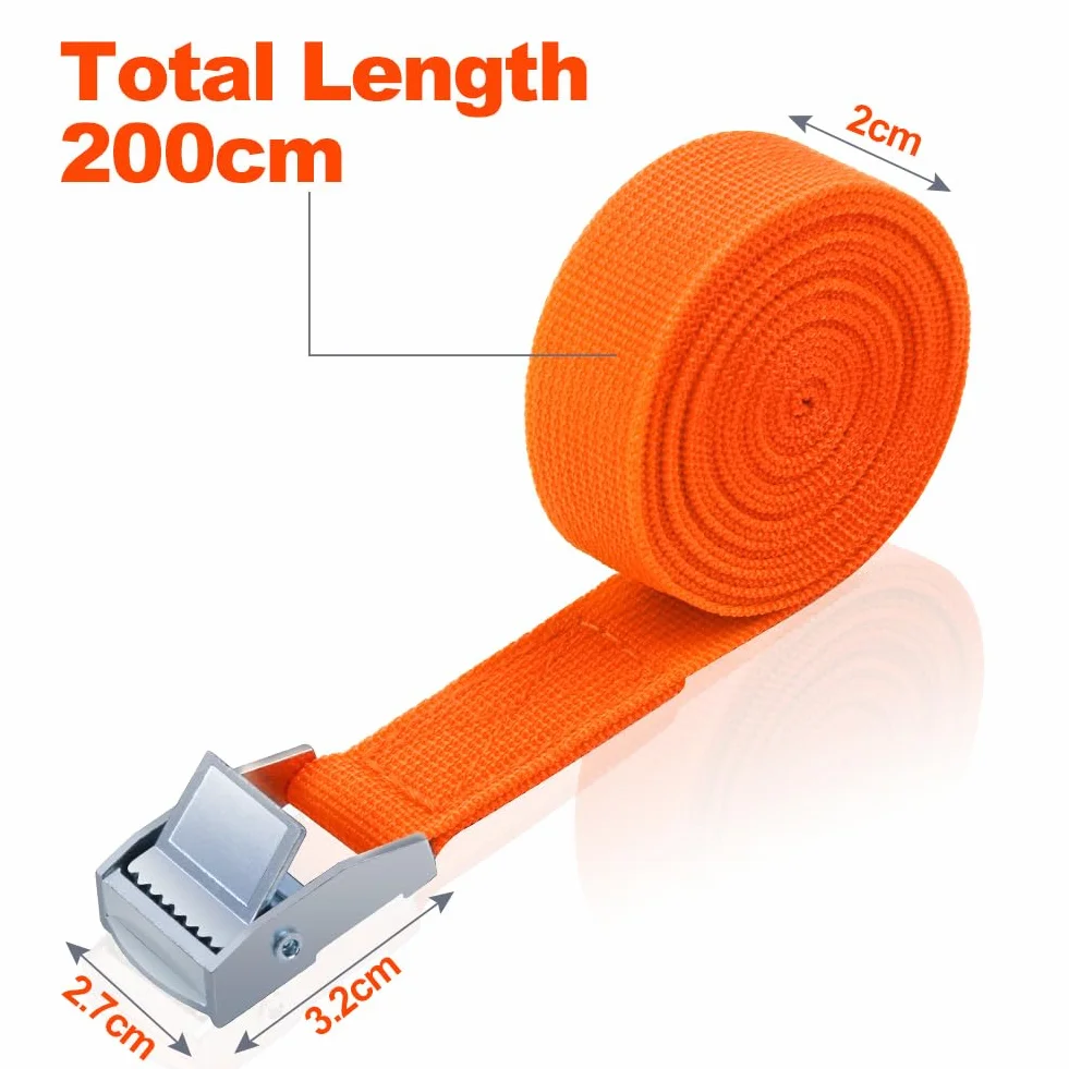 URAQT Pas spinający mocujący 4 x 150 kg 2 m szerokość 20 mm z mechanizmem zapadkowym