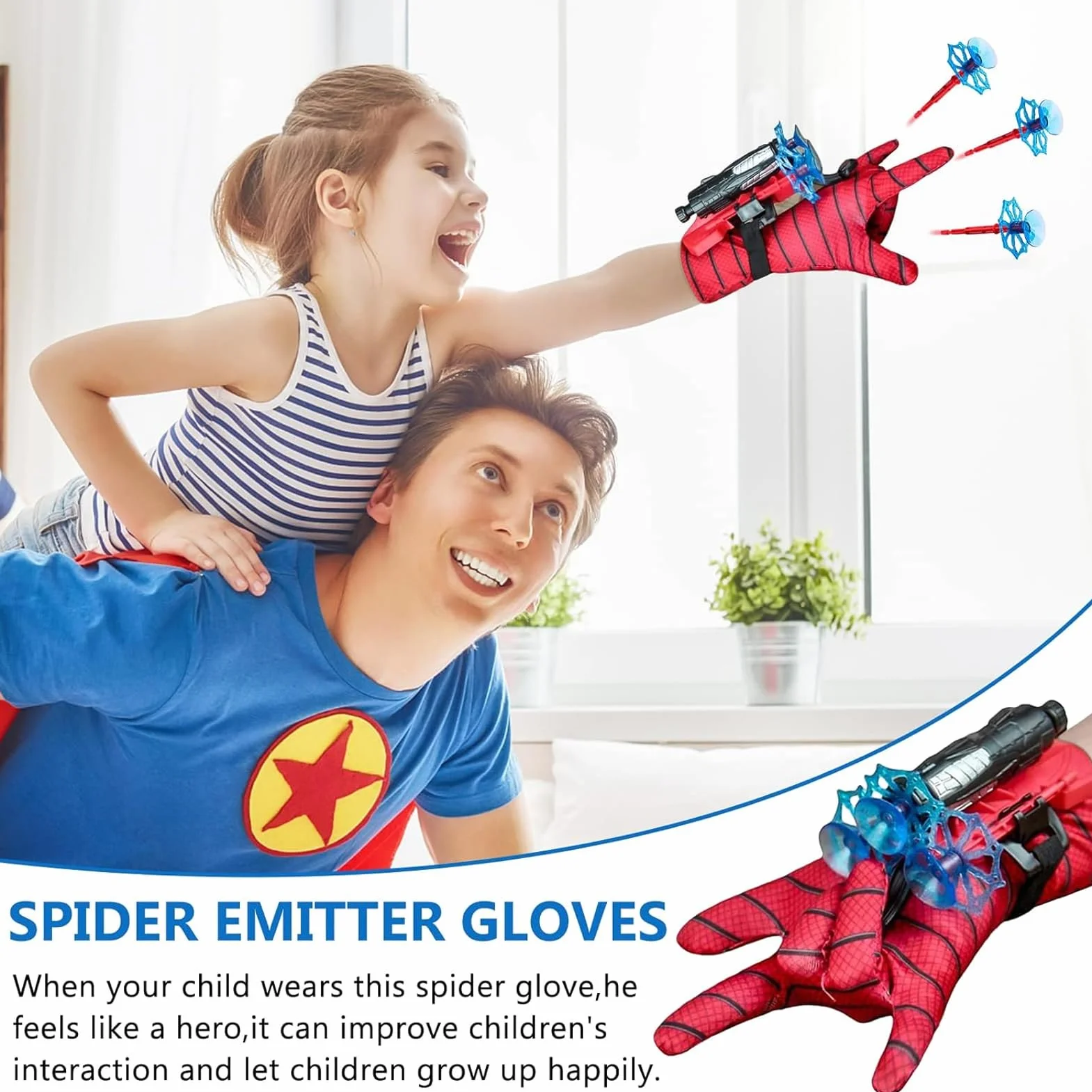Super Spider Launcher, zestaw 2 rękawic dla dzieci, pająk bohater, rękawice Spiderman, Web Shooter, zabawka na nadgarstek, zestaw zabawek do cosplay