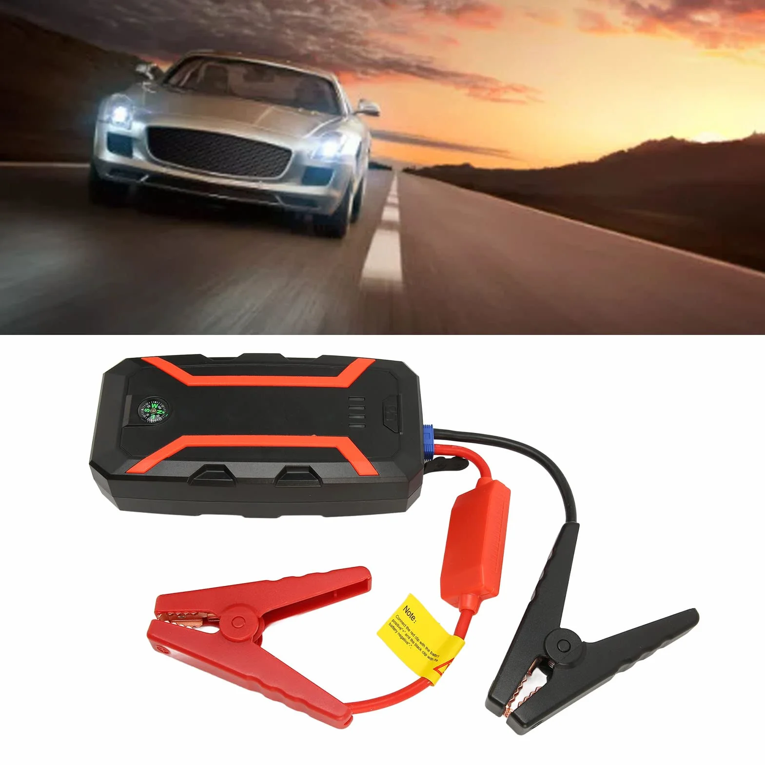 Przenośny Car Jump Starter 1500A 12000mAh 12V Power Bank do silników 7L Gas 5.5L