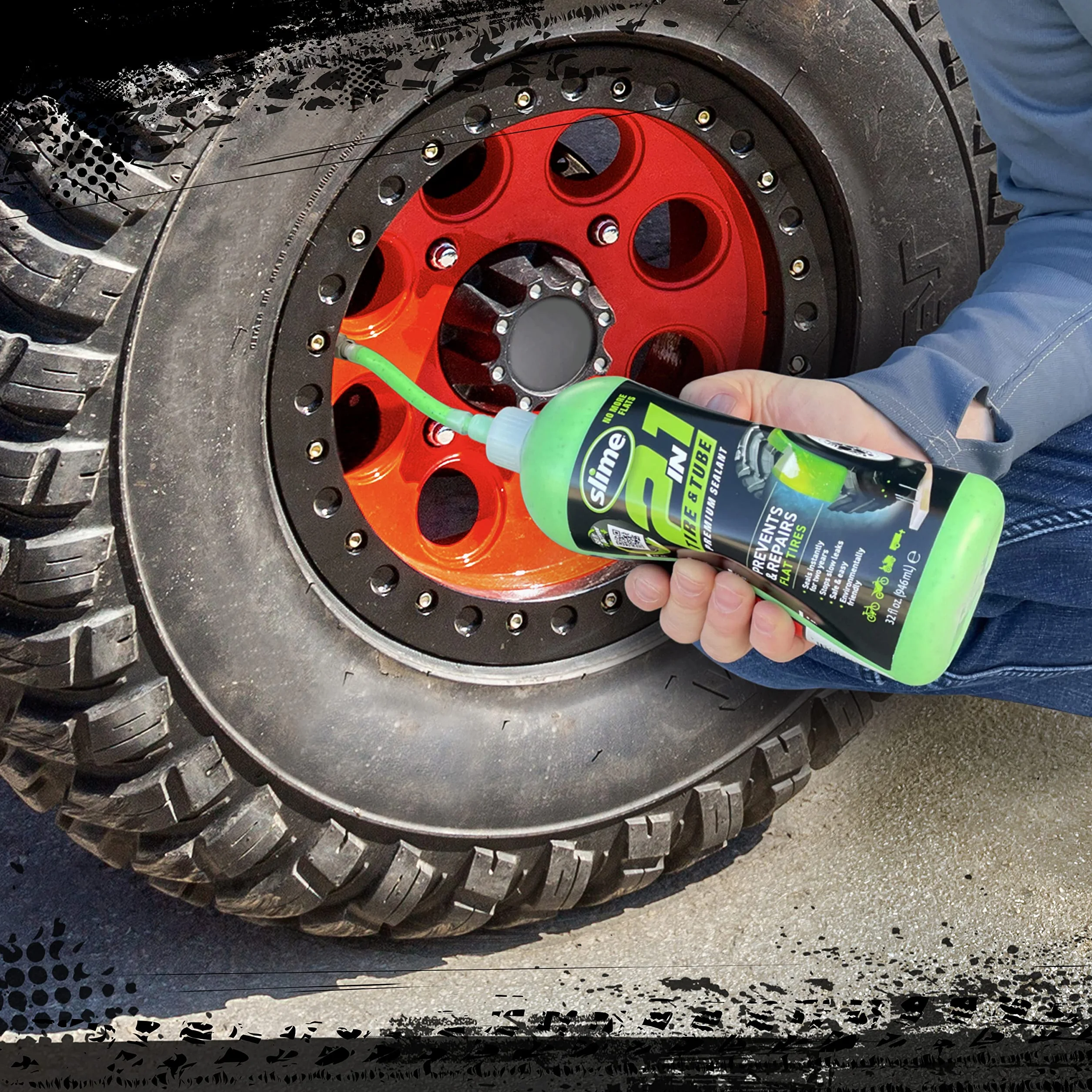 Slime Uszczelniacz do opon i dętek 2-w-1 910 ml Naprawia przebicia