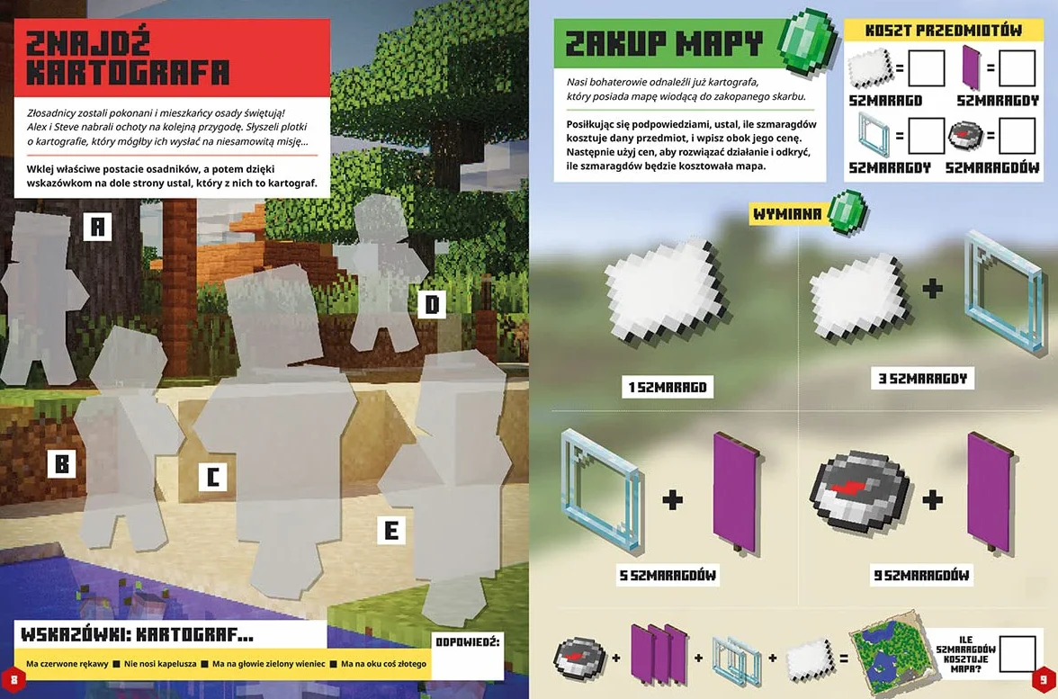 Minecraft. Naklejkowa przygoda. Poszukiwacze skarbów