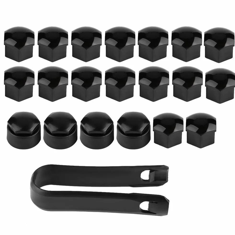 Nakrętka koła samochodowego 17mm Nylon PA66 czarna ochrona przed kradzieżą