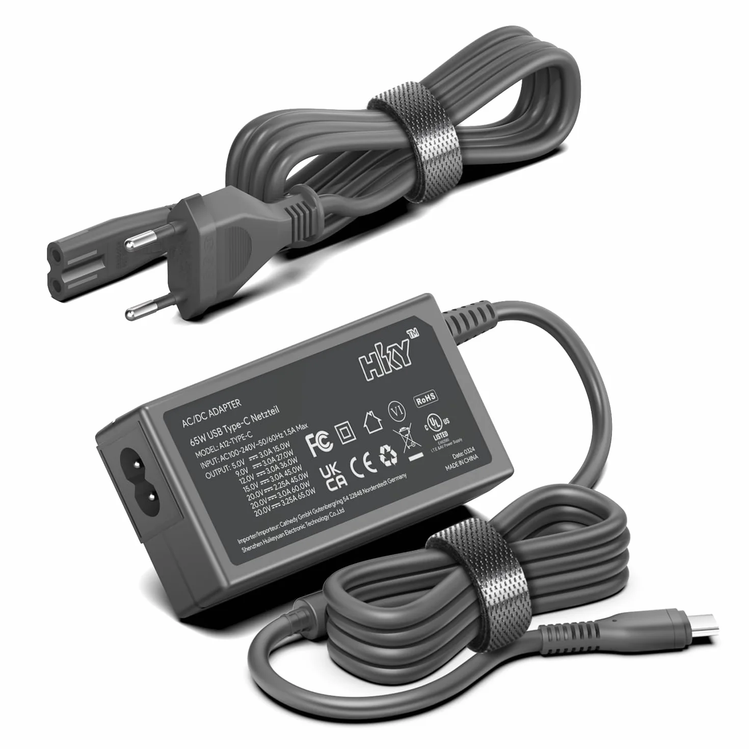 HKY 65 W 60 W USB C zasilacz ładowarka do NOCO Boost X GBX45 GBX55 GBX75 GBX155 Sport akumulator rozruchowy zasilacz Jump Starter, zamiennik do rozruchu akumulatora NOCO Boost HD GB70 2000A kabel do