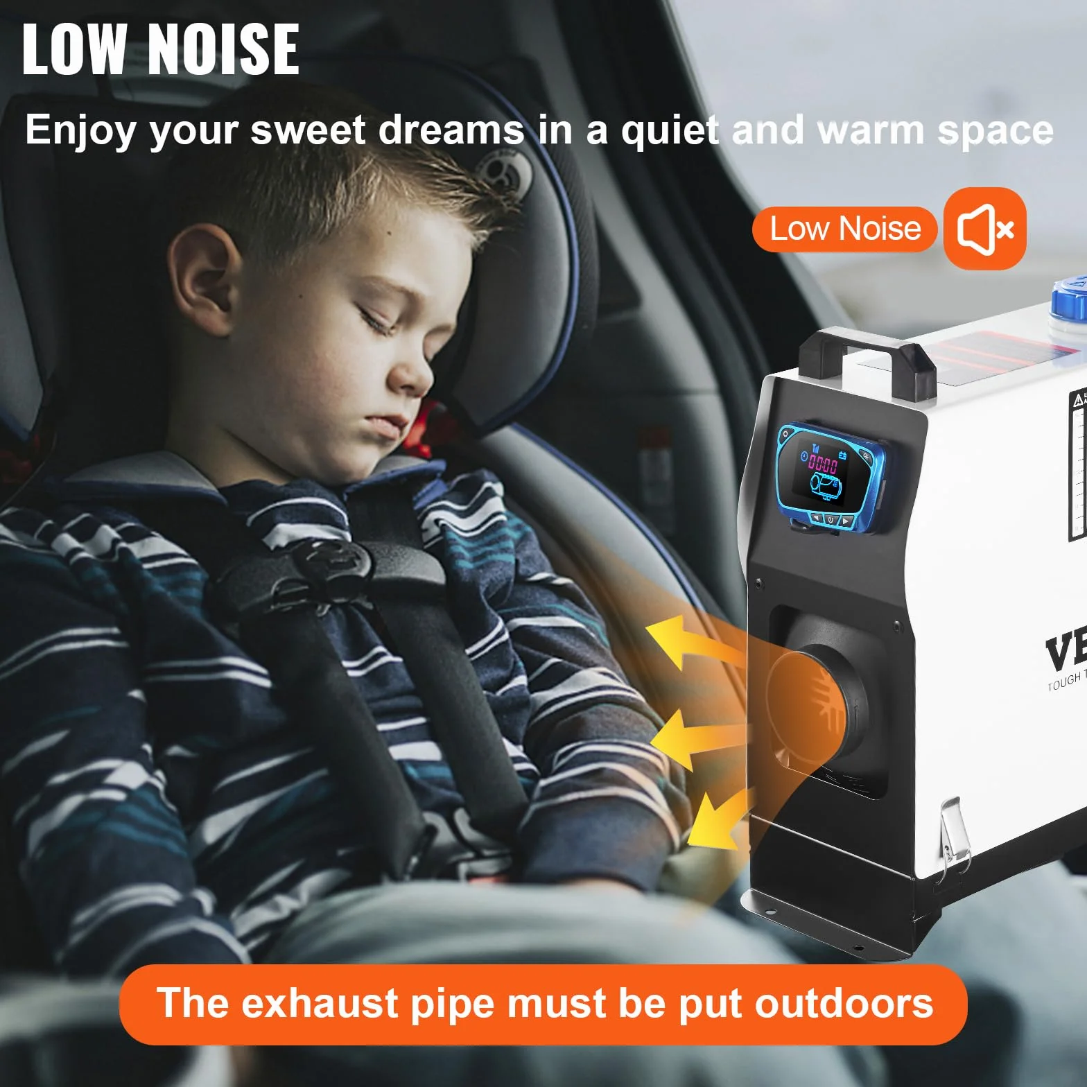 VEVOR Podgrzewacz powietrza na olej napędowy 12 V 8 kW z ekranem LCD