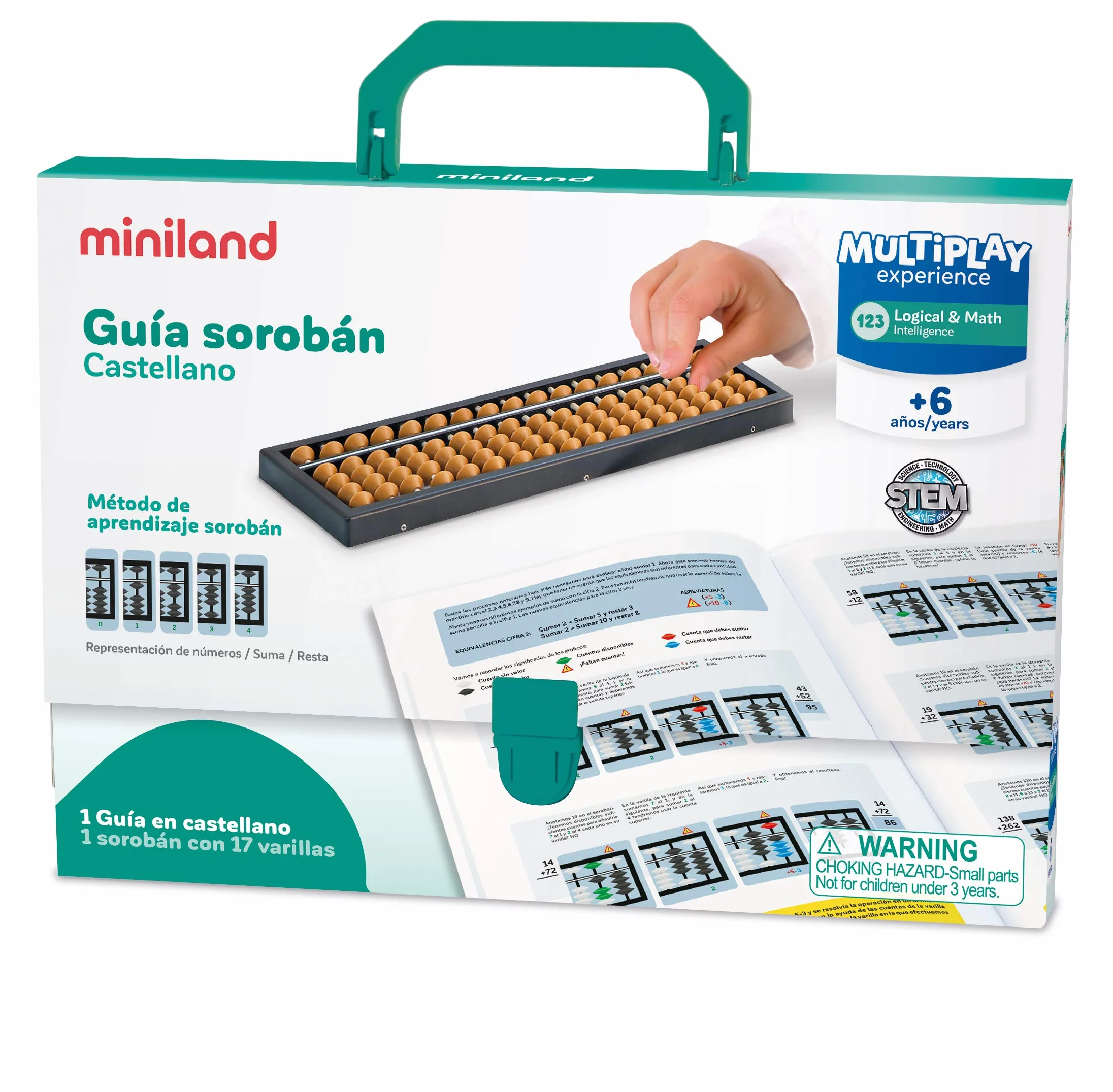 Miniland Zestaw z japońskim sorobanem i przewodnikiem Abakus (95084)
