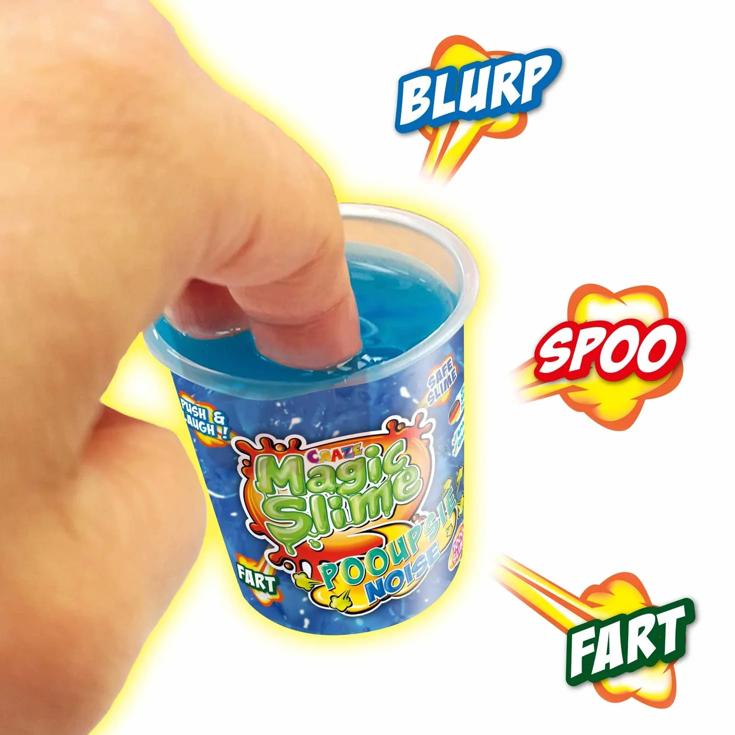 CRAZE Magic Slime POOUPSIE Noise 3 x zestaw grubych pompek śluzowych dla dzieci, 3 x 100 g, 31049, zestaw zabawek dla dzieci, 17,1 x 5,7 x 7,6 cm