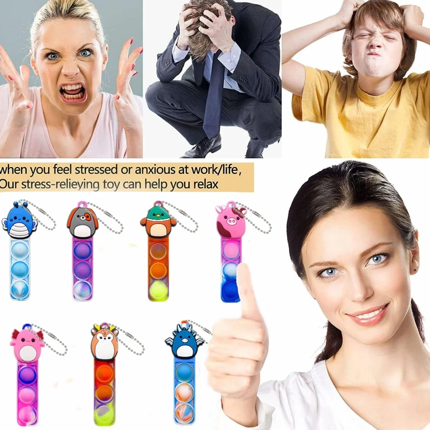16 sztuk Pop Push It Fidget zabawka