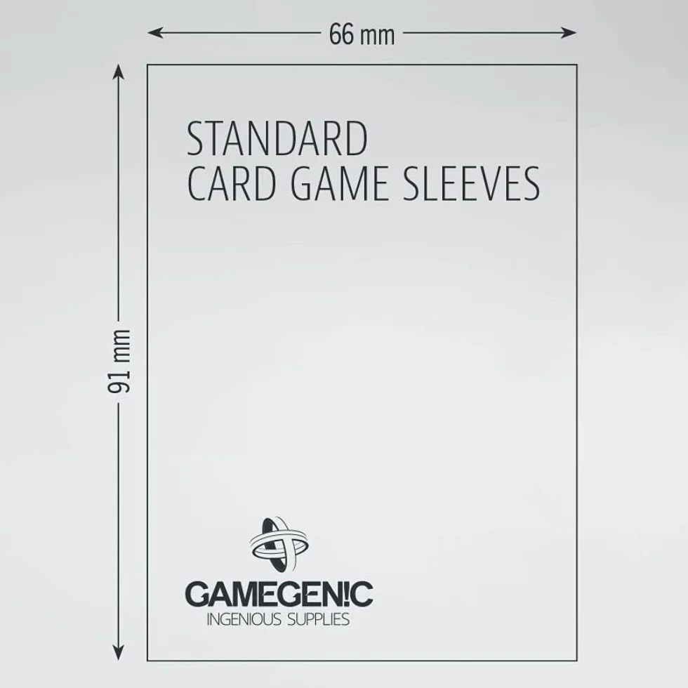 Gamegenic Standardowy pakiet kart do gier ekonomicznych matowe rękawy - przezroczyste (200 ct.)