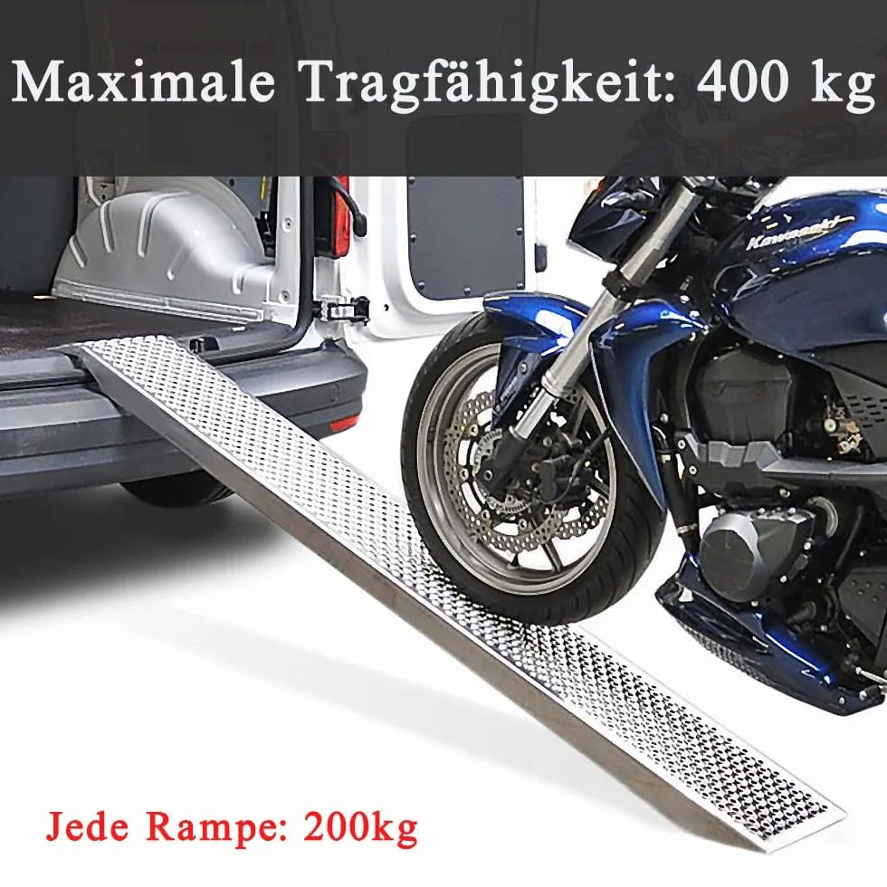 YUENFONG Rampa Najazdowa Stal Ocynkowana Antypoślizgowa 135 cm Nośność 400 kg Para
