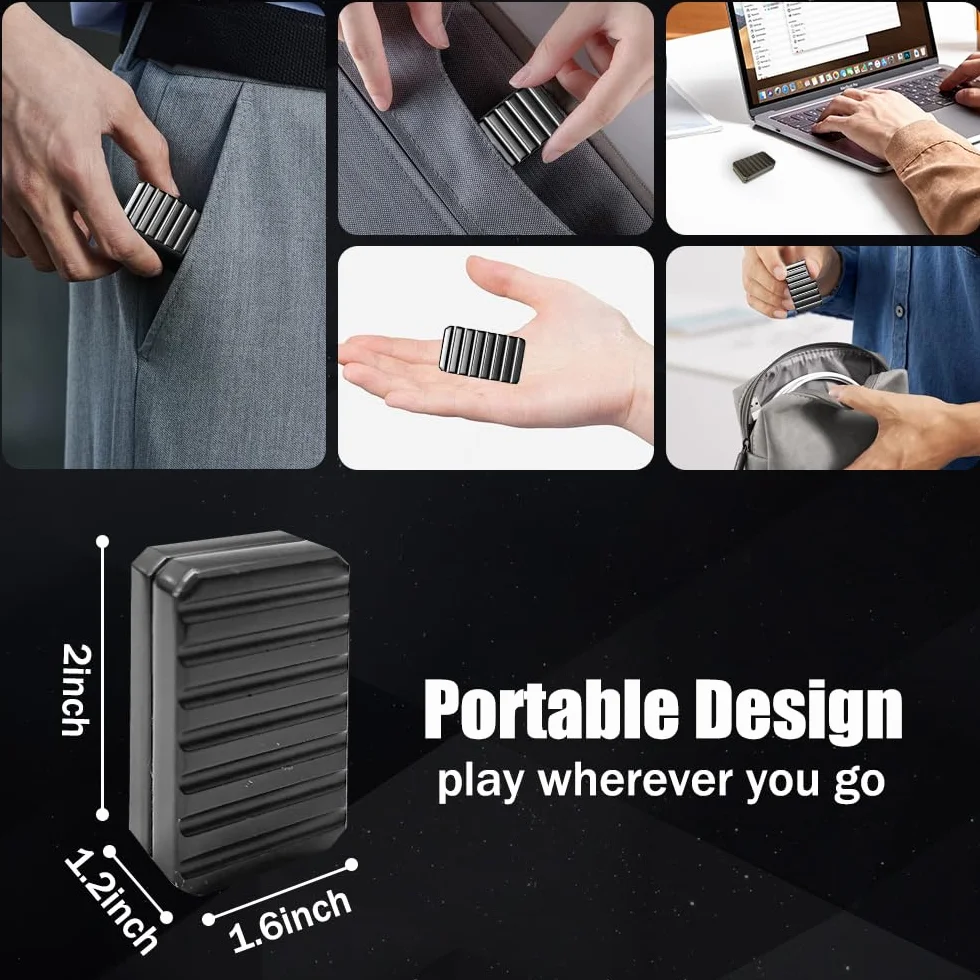 OBEST Metal Poker Fidget Slider, Zabawka Slider Shaker, Metal Poker Push Card Fidget Slider, Anti-Stress dla dorosłych Lęk Magnetyczny Haptic na stres lękowy