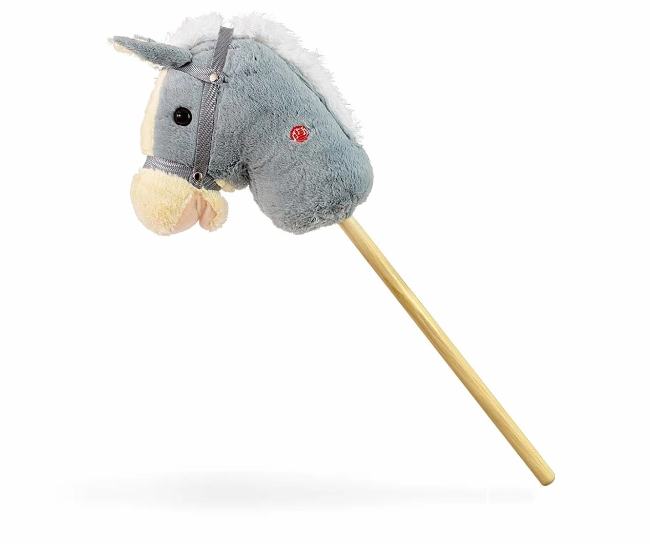 Milly Mally Hobby Koń na Kiju Light Pink hobby horse zabawka dla dzieci 18m+ (Grey)