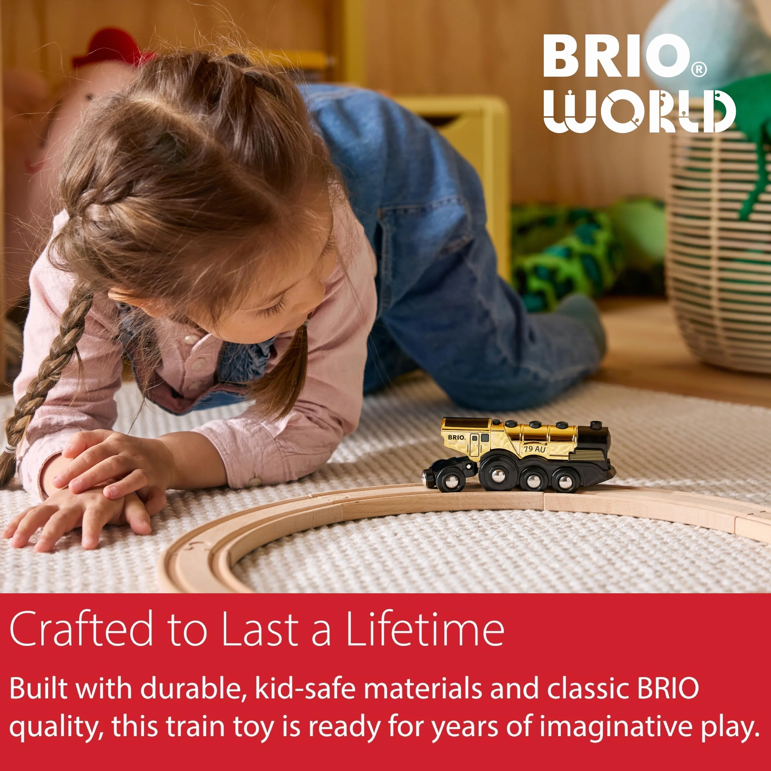 BRIO World 33630 Złota blokada baterii ze światłem i dźwiękiem - Z funkcją odłączania do użytku jako zamek przesuwny - Zalecany od 3 lat
