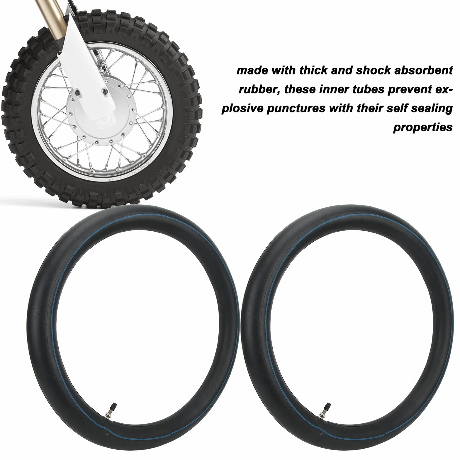 Dętki Motocyklowe 2.50-18 2.75-18 3.00-18 2 Szt. Gumowe TR4 Tr4 Prosty Zawór Przeciwwybuchowe 18-calowe