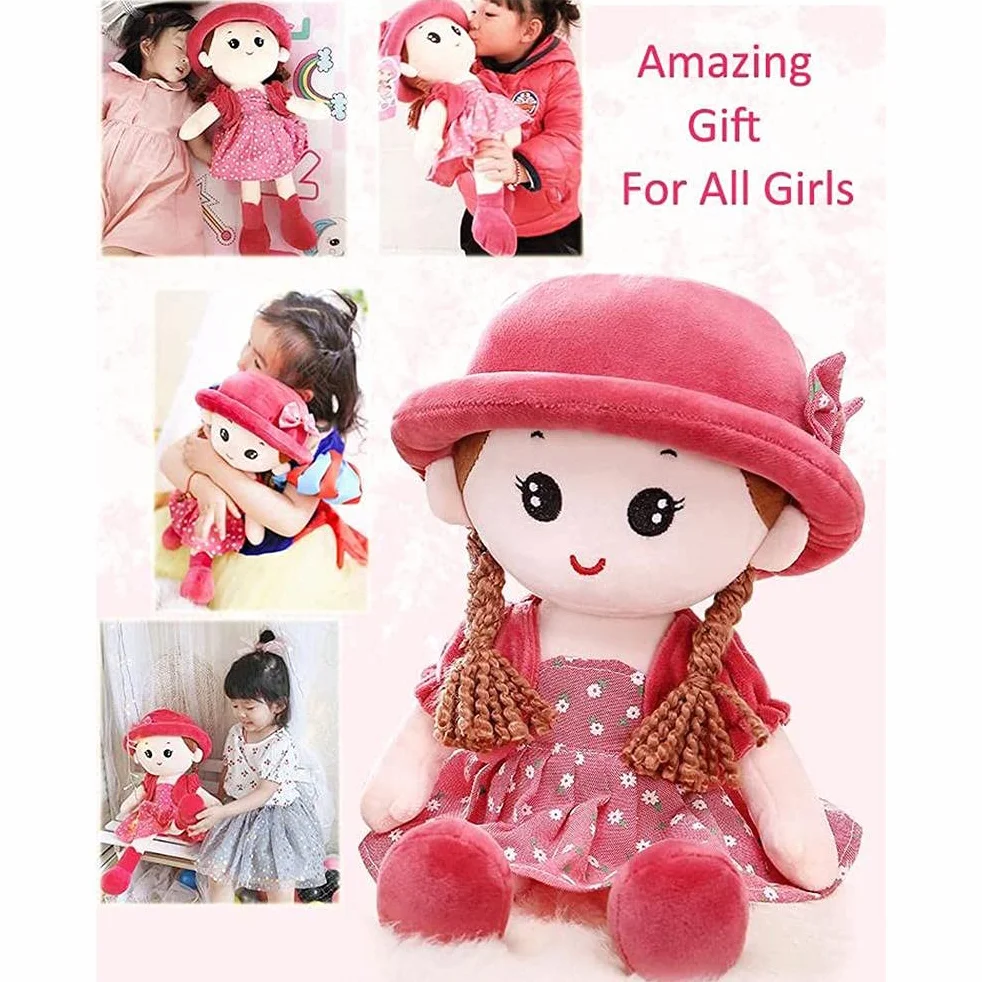 Dziewczyna Szmaciana Lalka Miękka Wypchana Pluszowa Lalka Zabawka Śliczna Księżniczka Ragdoll Zabawka Dekoracja Pokoju Kolor i Wypełnienie Sa Girl Rag Doll Wypchana Pluszowa Księżniczki