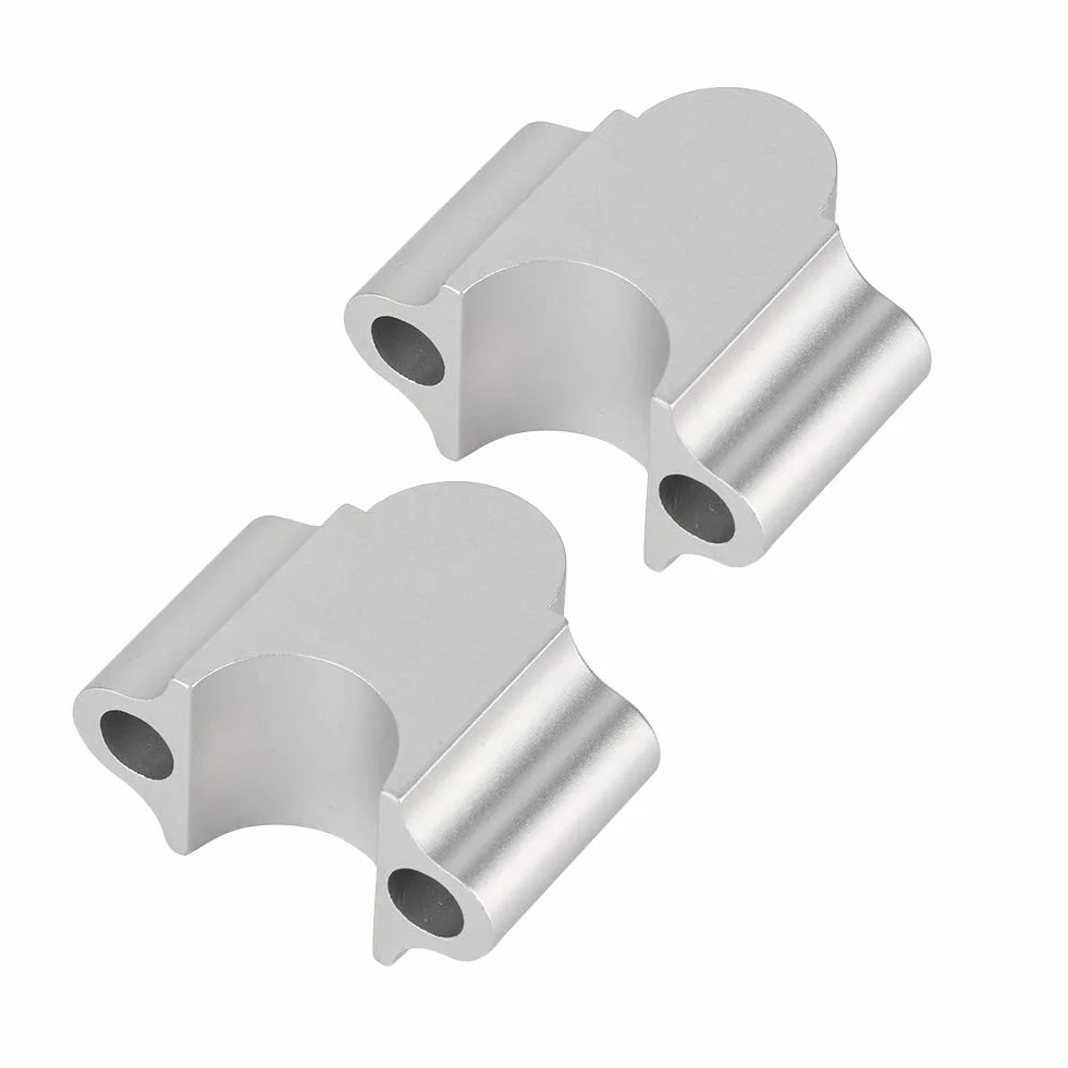 Riser Kierownica Uniwersalny Ze Stopu Aluminium 7/8'' 22 mm z Zaciskiem Zwiększonym do Motocykla Dirt Bike ATV (Srebrny chrom)