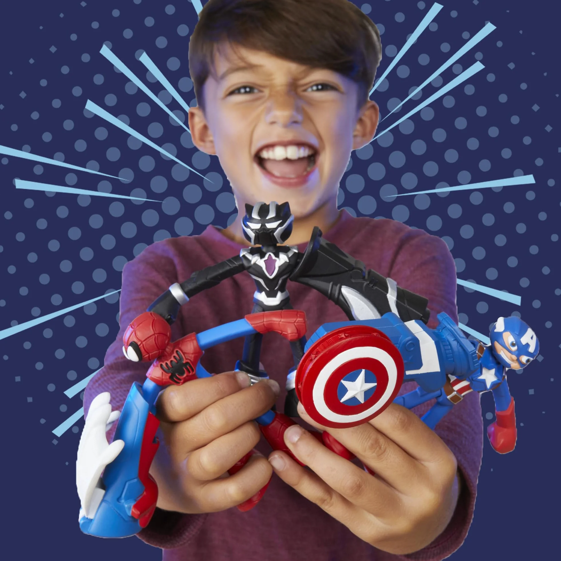Zestaw z figurką Play-Doh Marvel Pieczątka-tarcza Kapitana Ameryki