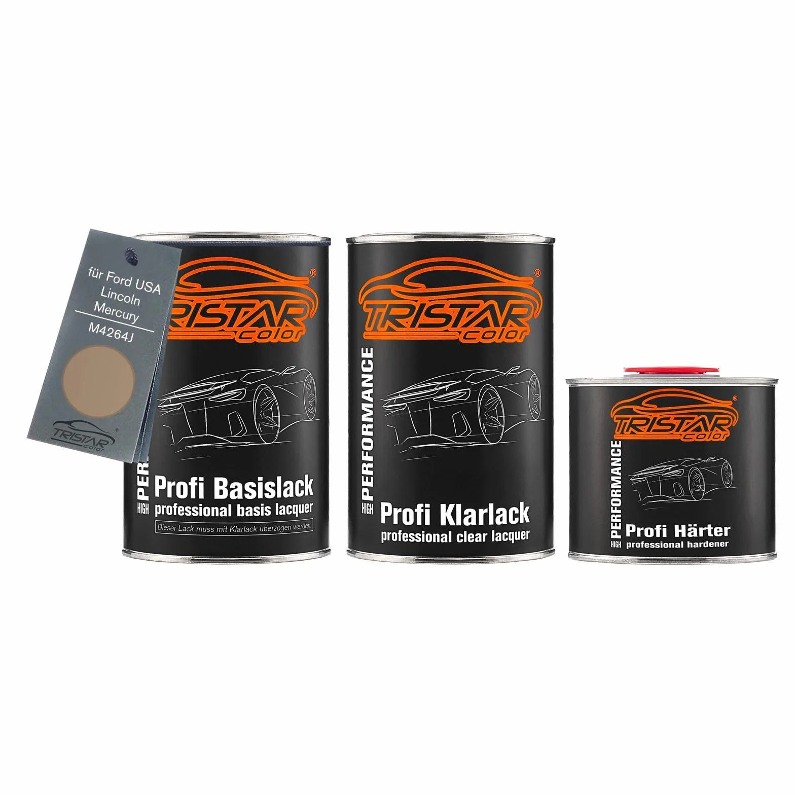 TRISTARcolor Lakier samochodowy Zestaw puszka gotowa do natrysku dla Ford USA/Lincoln/Mercury M4264J Medium Prairie Tan lakier bazowy + 2K lakier bezbarwny 2,5L