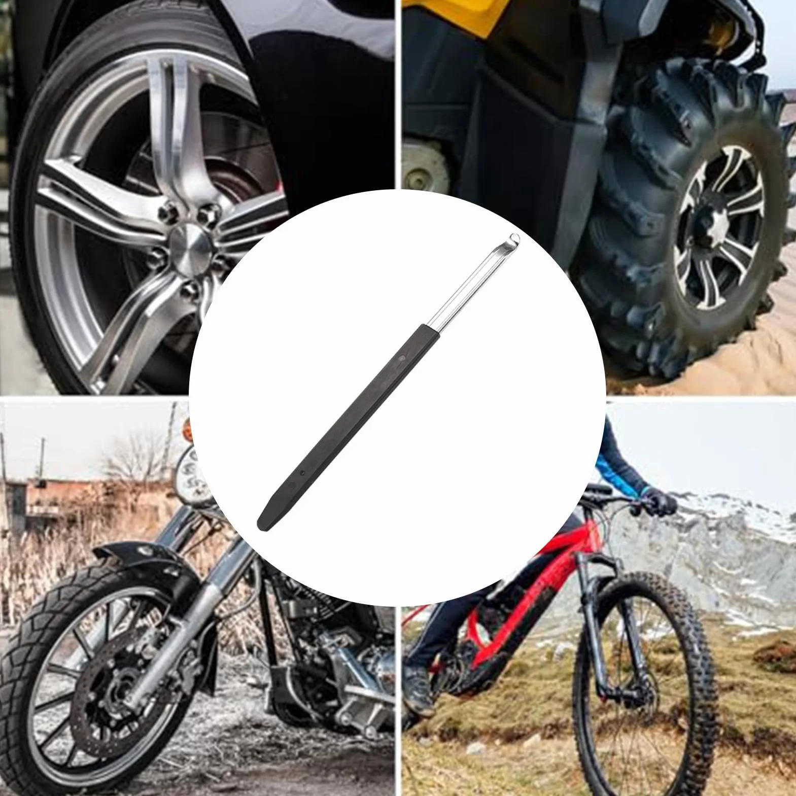 Tire Iron Spoons, Pry Tool Tire Bar, Tire Changing Tool, Flat Crowbar, Straight Tire Lever Auto Maintenance Enhances Efficiency Easy to Use Adds Convenience Low Maintenance Unique Design Safe for Use