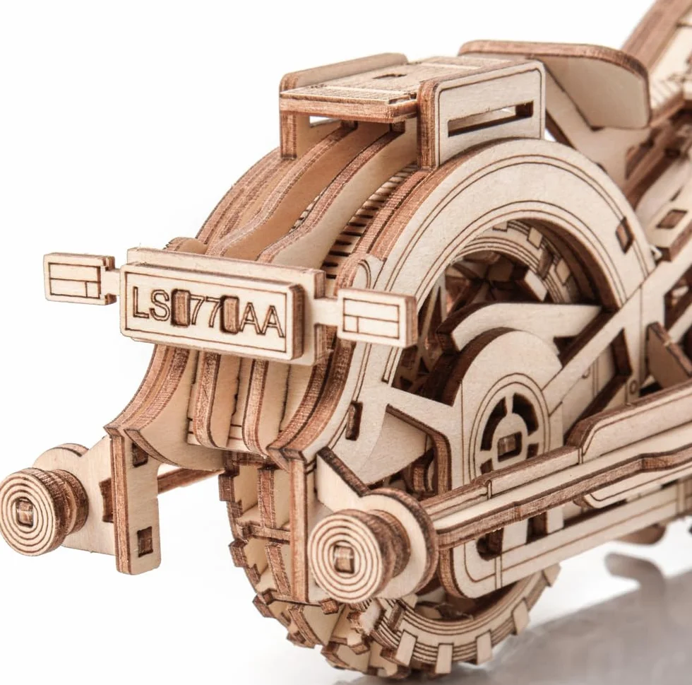 Little Story Drewniane puzzle 3D motocykl zestaw do samodzielnego montażu – model z wysokiej jakości drewna z precyzyjnymi detalami, idealna dekoracja i ekscytujące przeżycie puzzle (Comanche)
