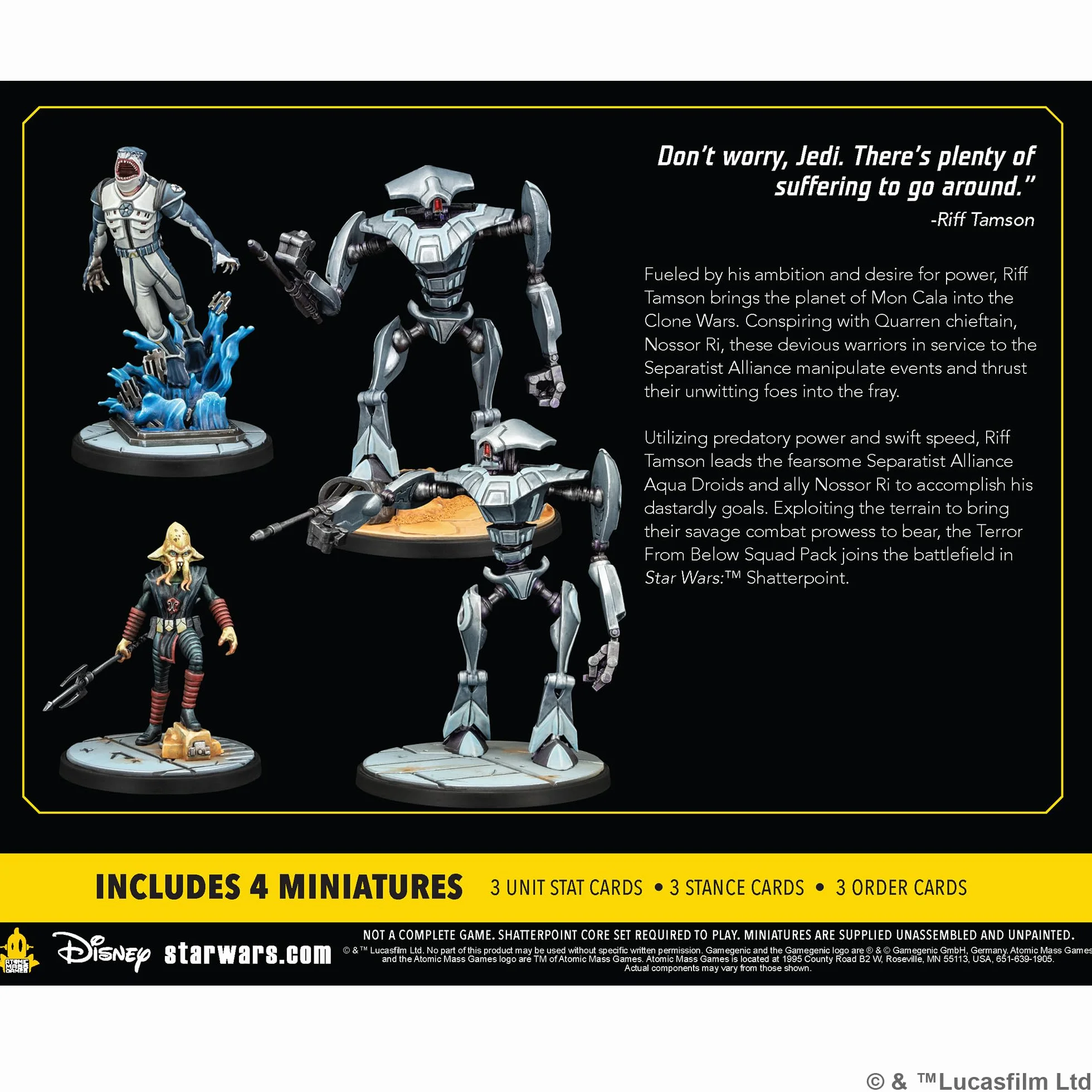 Asmodee | Star Wars: Shatterpoint Terror From Below Squad Pack | Miniatury stołowe | Wiek 14+ | 2 graczy | Czas gry ponad 90 minut