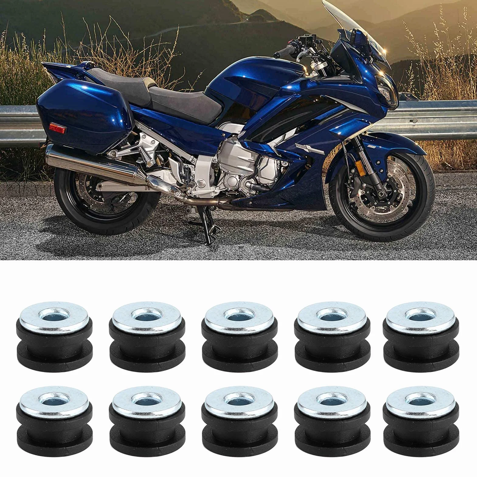 Przepusty motocyklowe Qiilu Przepusty motocyklowe Bolt Przepusty motocyklowe Gumowe przelotki do motocykli Zestaw gumowych przelotek Akcesoria do wymiany owiewek